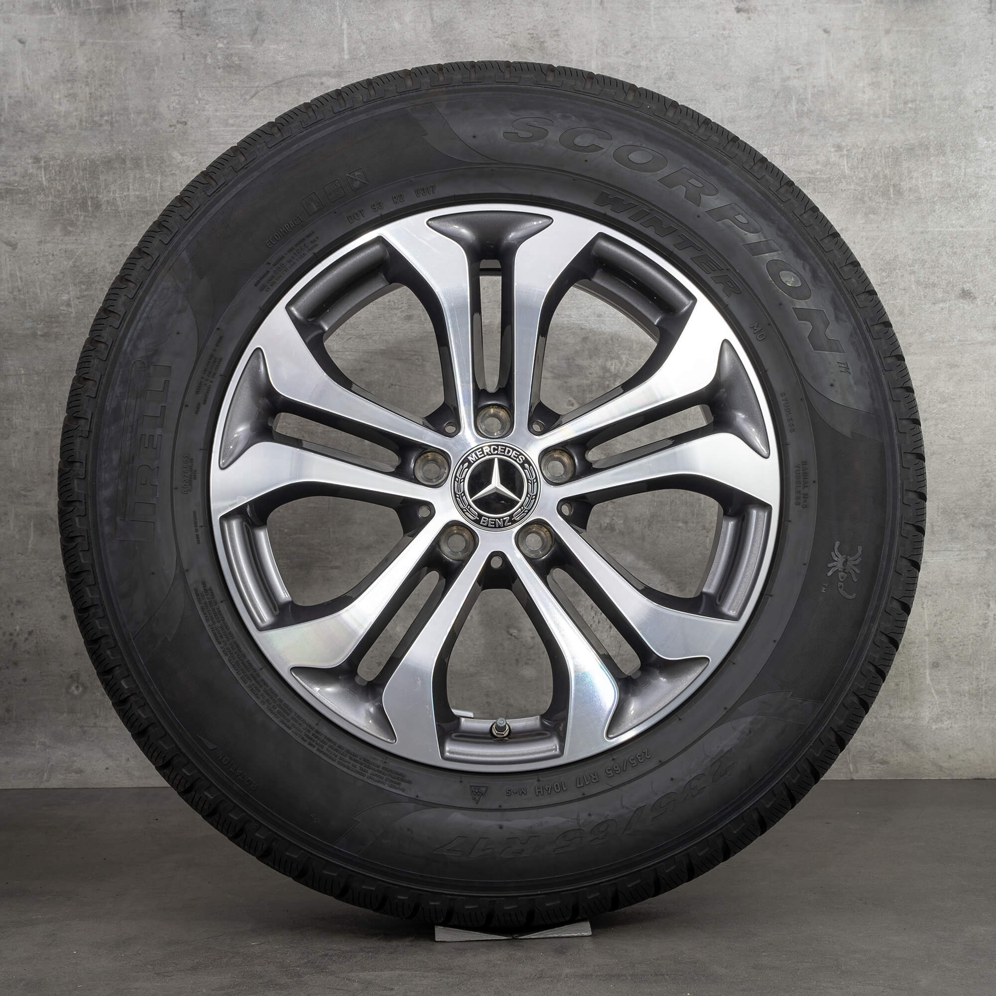 Llantas de invierno originales Mercedes Benz GLC 17 pulgadas X253 A2534010600 gris himalaya torneado brillante