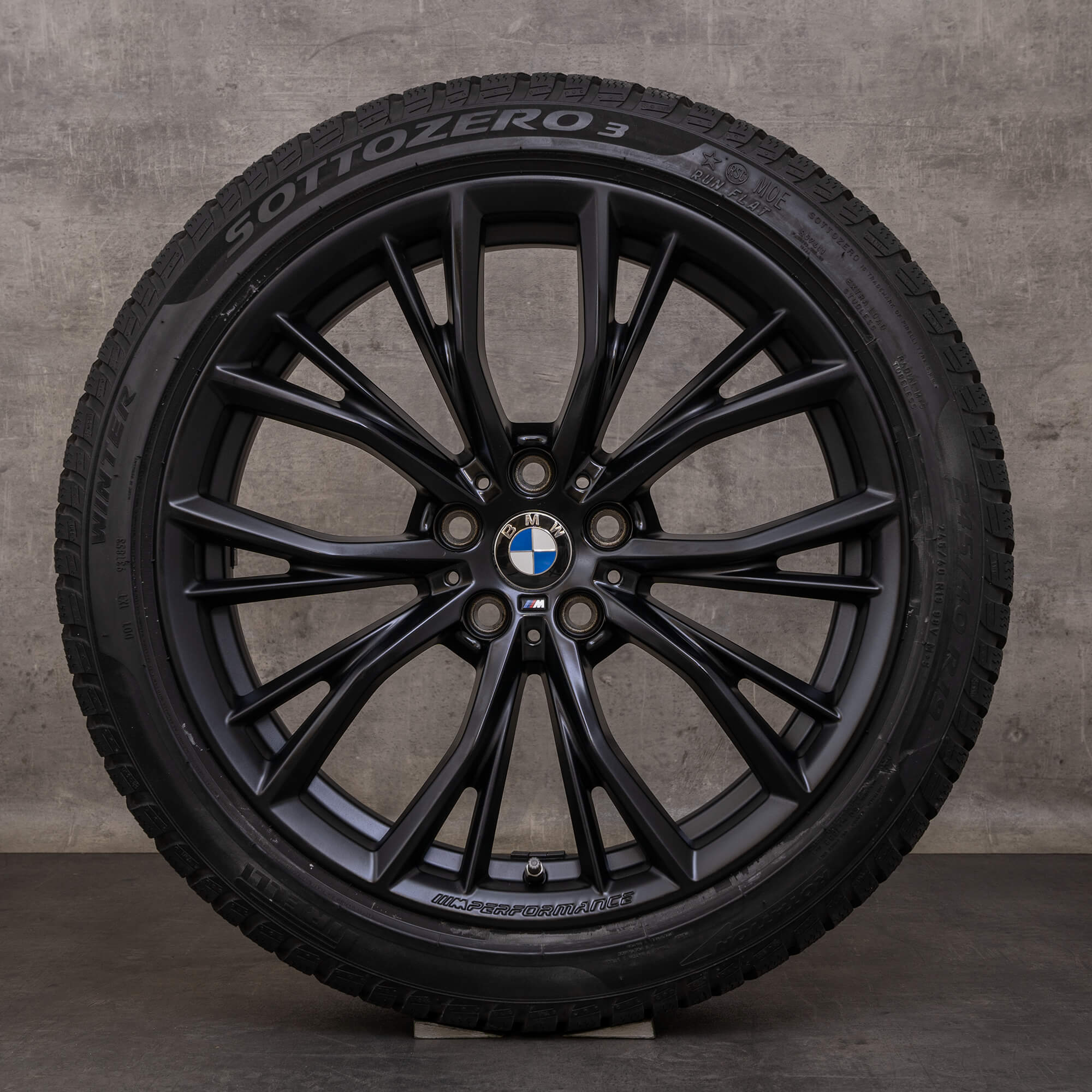Orijinal BMW 5 Serisi kış jant lastik 19 inç G30 G31 jantlar styling 786 M 6885455 siyah mat
