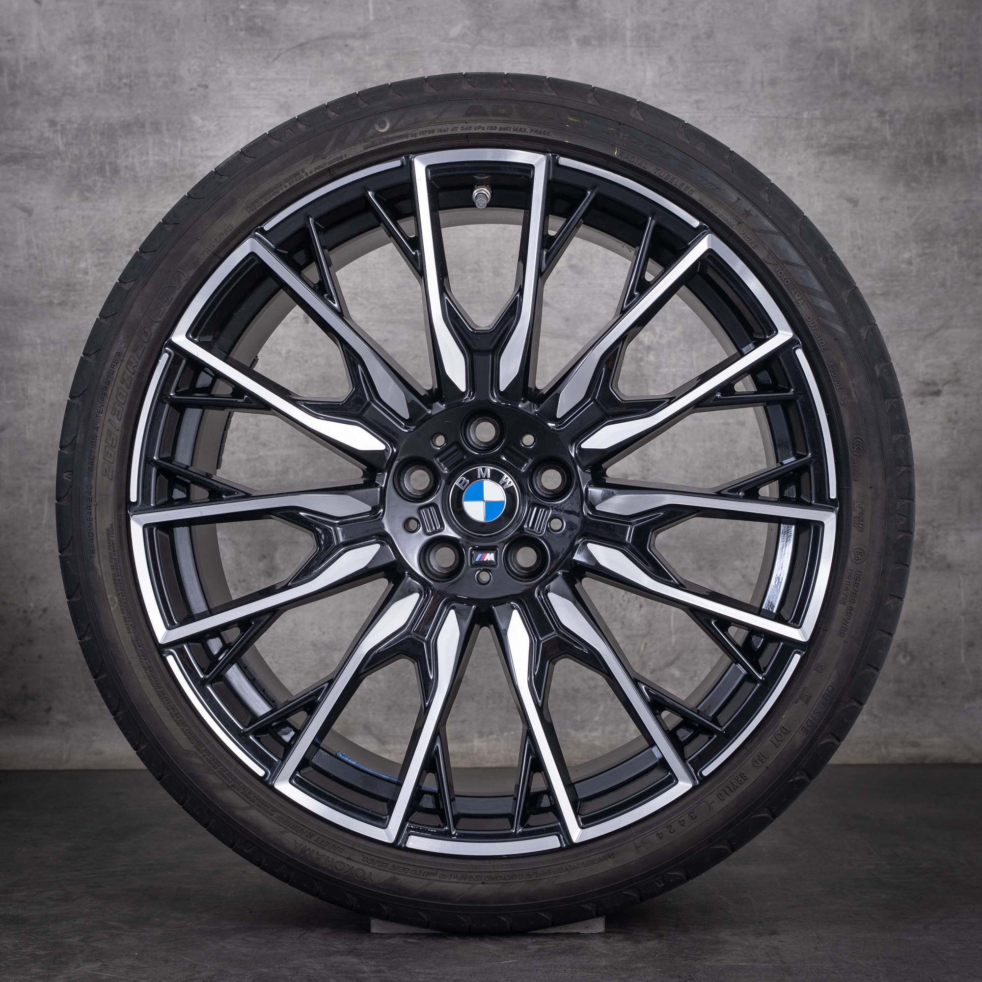 OEM BMW i4 20inch G26 summer wheels 868 M 5A130F0 5A130F3 jet black diamond cut