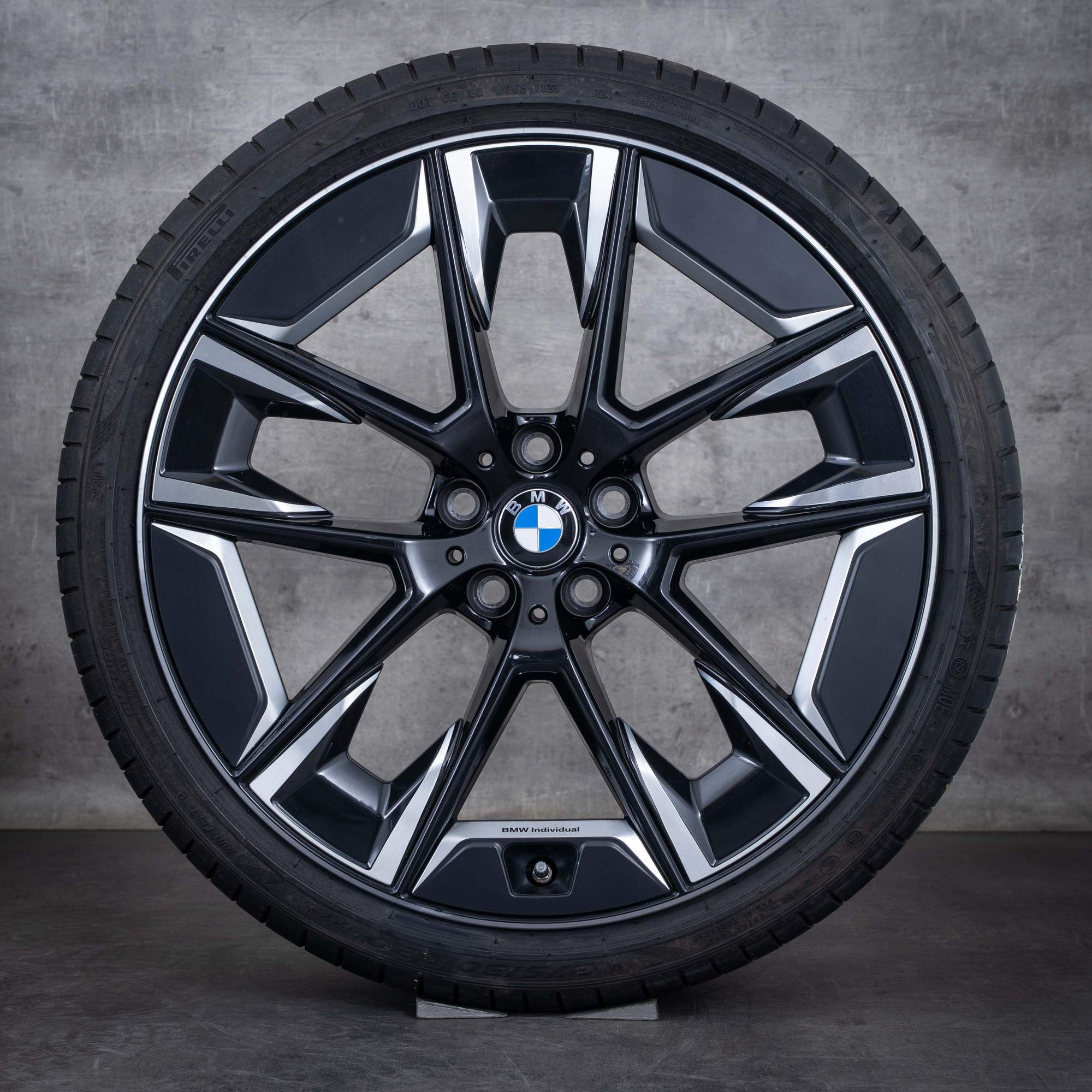 Oryginalne felgi BMW serii 5 20 cali G30 G31 letnie koła Styling 1001 M Sport Edition 6895212 6895213 czarne Polerowane