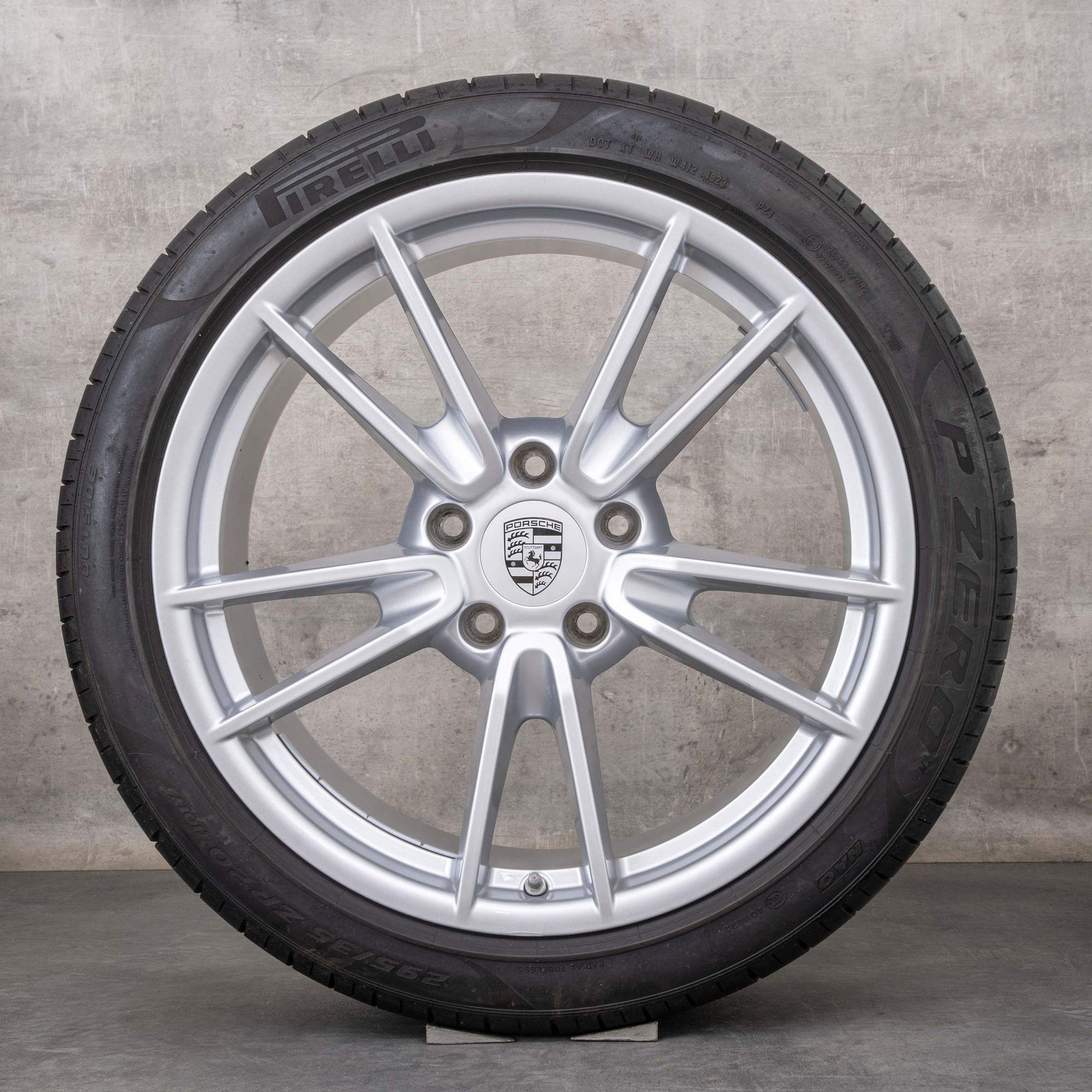Alkuperäiset Porsche 992 I Carrera vanteet 19 20 tuuman kesäpyörät 992601025 992601025A silver glossy