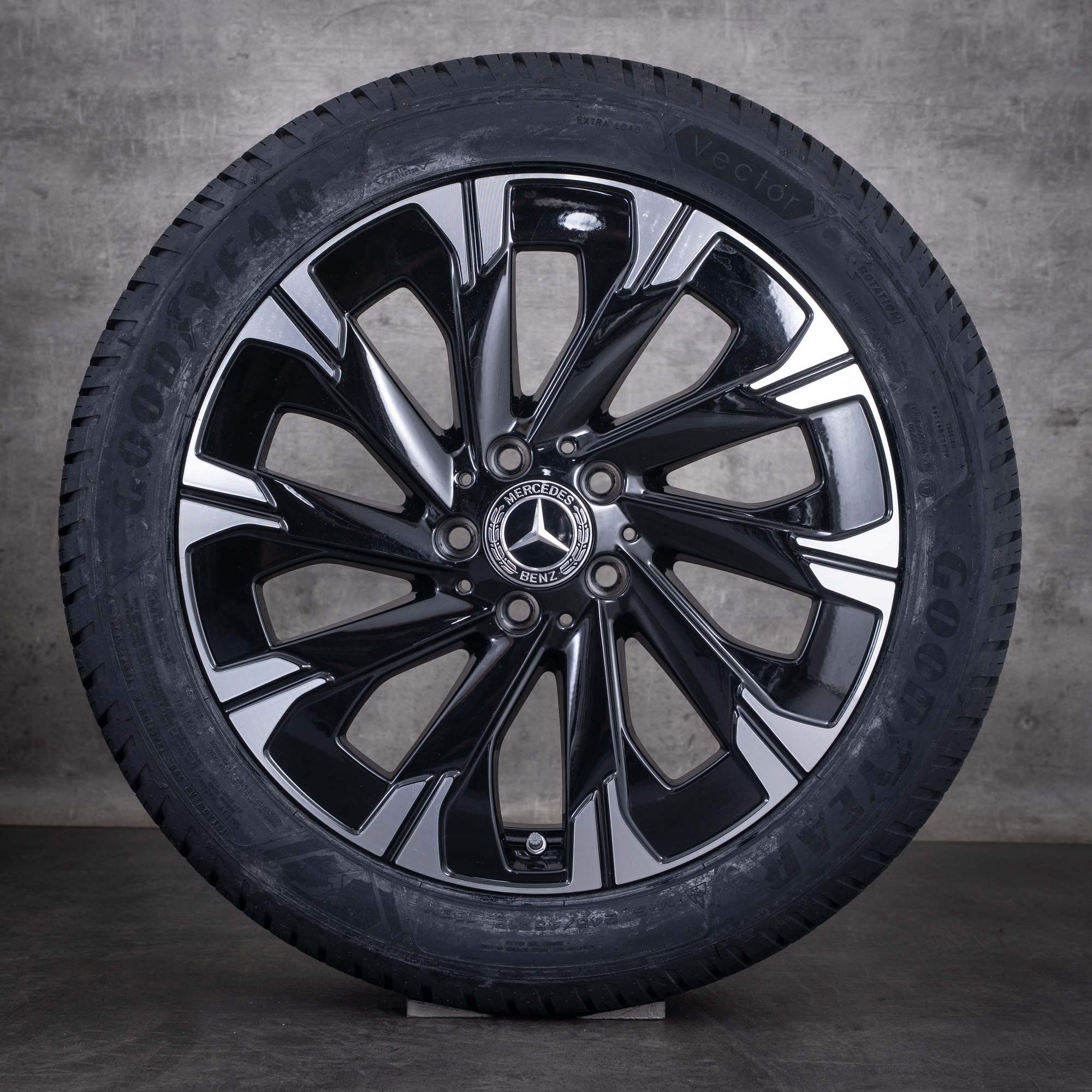 Jante originale Mercedes-Benz Clasa V de 18 inci W447 anvelope pentru toate anotimpurile A4484011500 negre față diamantate