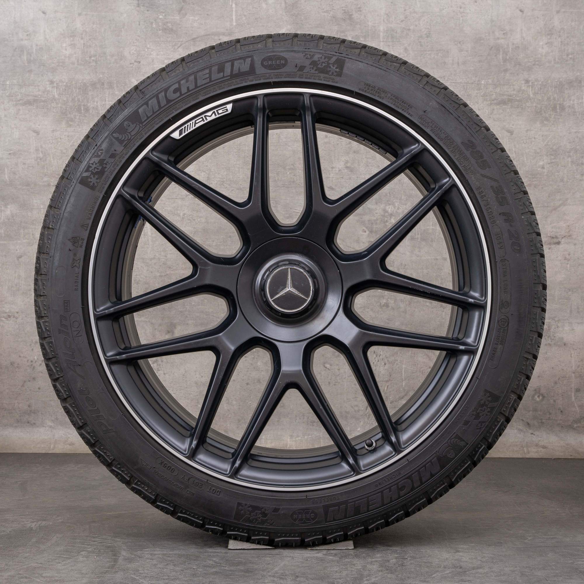 OEM Mercedes Benz S-Class S63 S65 AMG Rims 20 inch W222 C217 Summer wheels A2224014200 A2224014300 black matt polisched