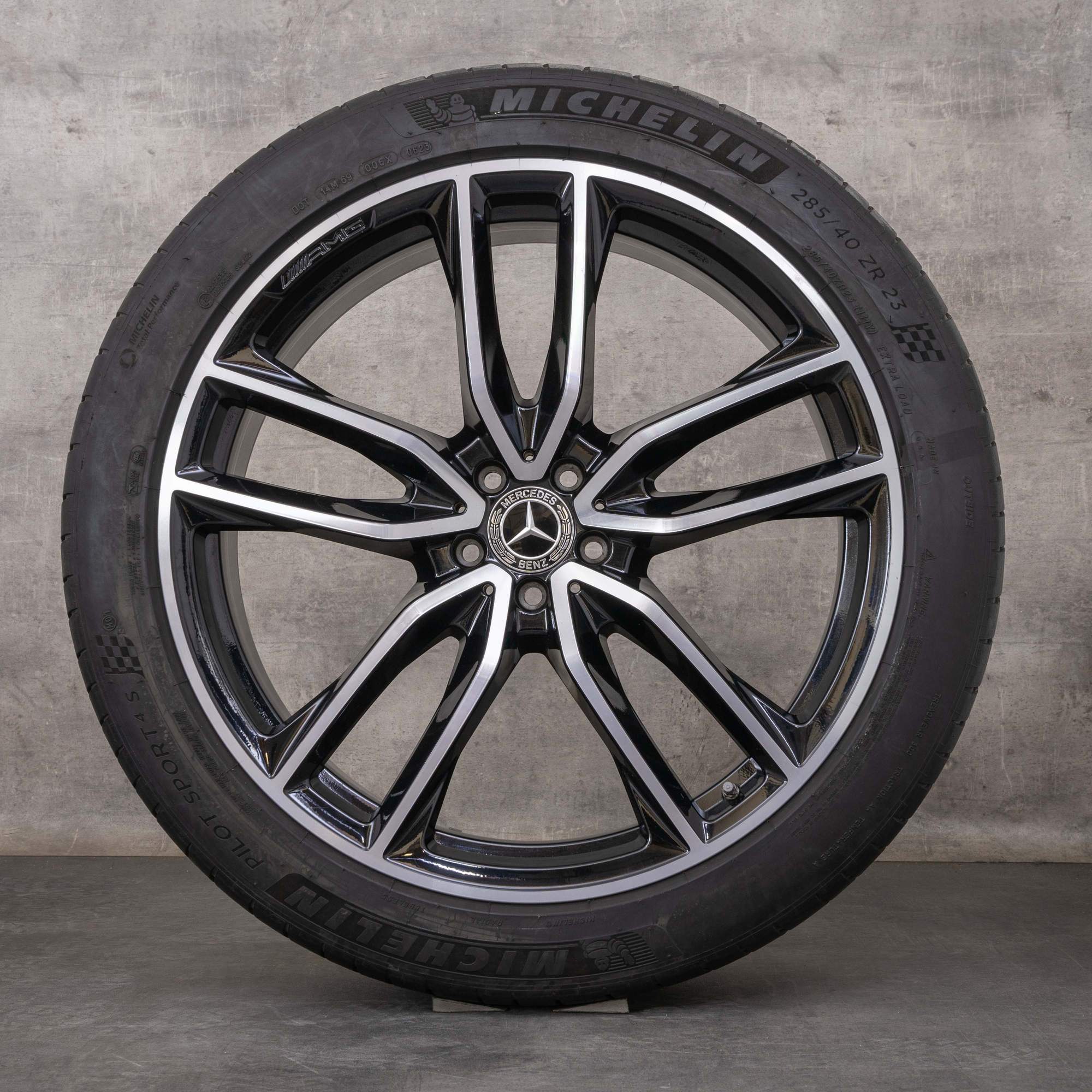 Alkuperäiset Mercedes Benz GL GLS AMG talvirenkaat 23 tuuman X167 vanteet A1674017700 A1674017800 musta kiillotettu