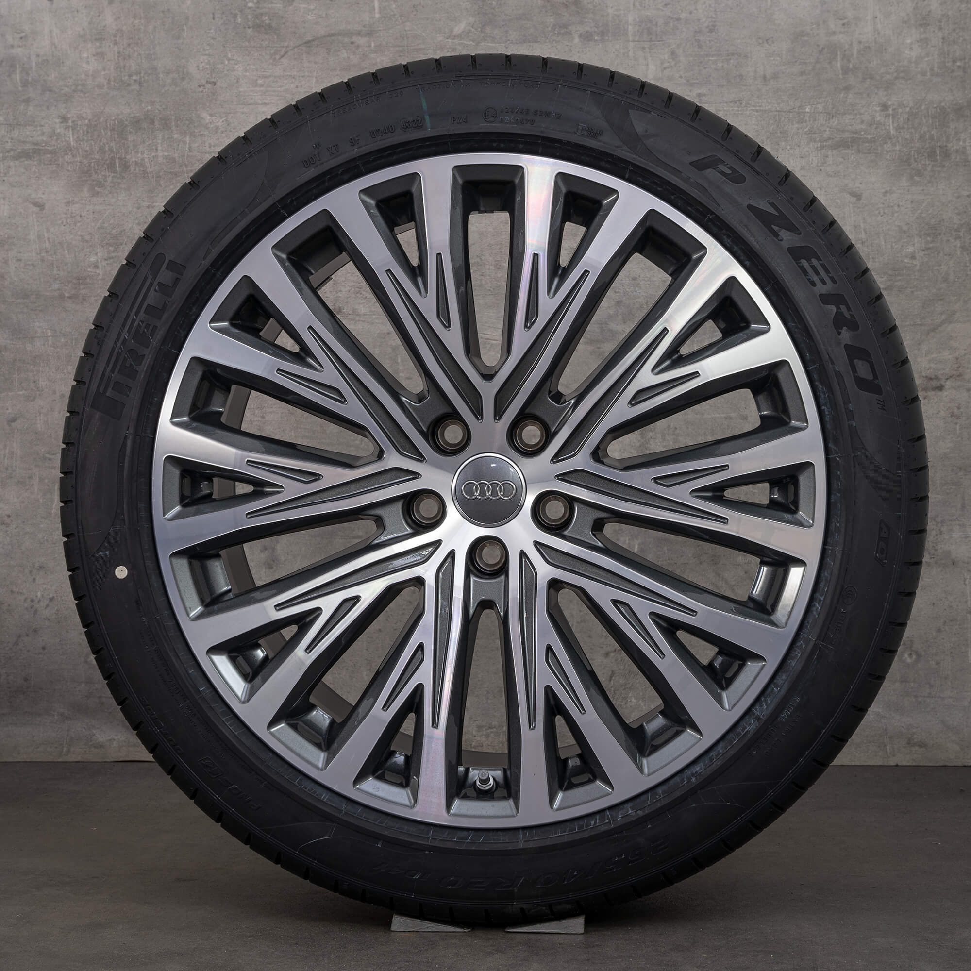 Original Audi A8 S8 Felgen 20 Zoll 4N D5 Sommerräder 4N0601025BF anthrazit glanzgedreht
