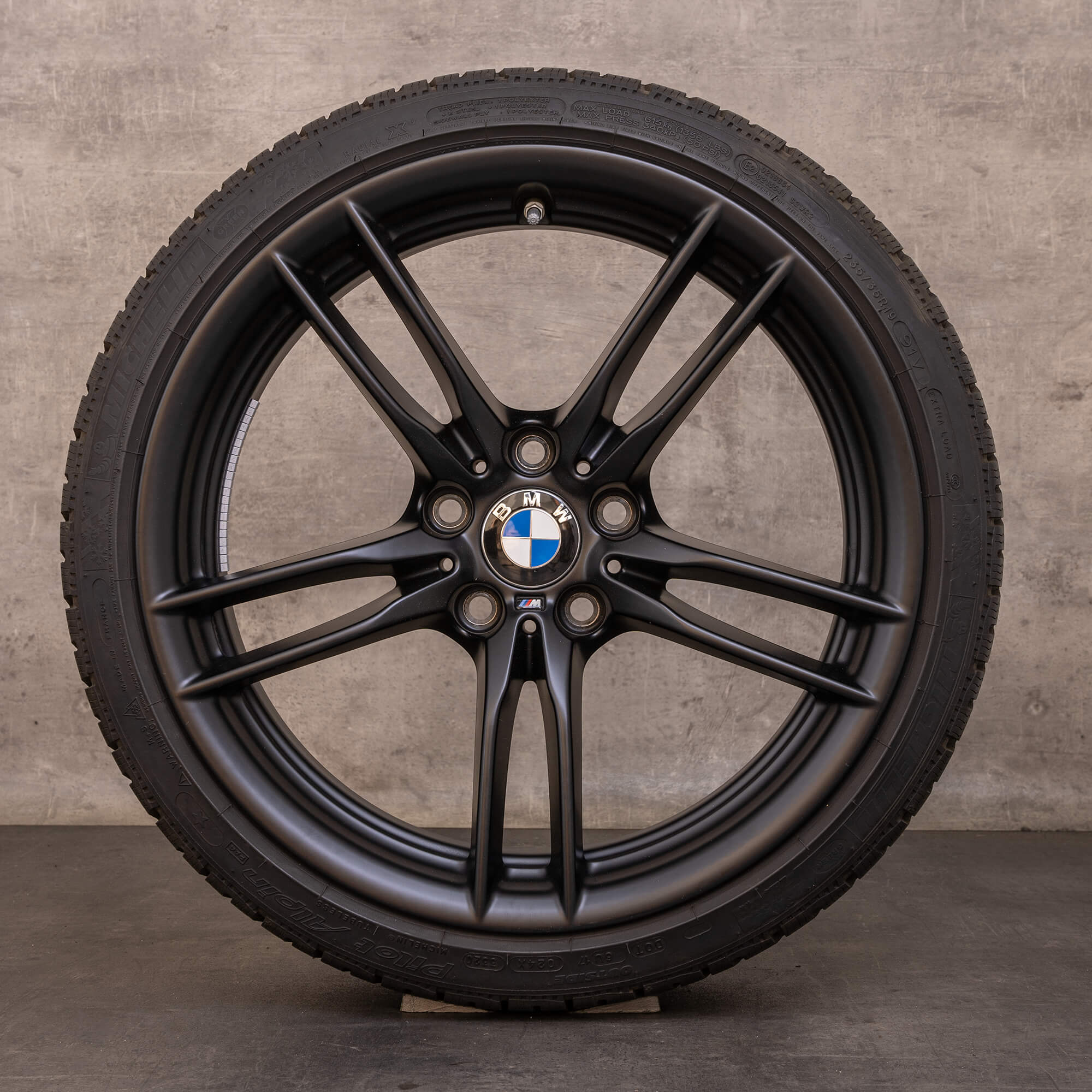 Alkuperäiset BMW M3 M4 vanteet 19 tuuman F80 F82 F83 kesäpyörät muotoilu 641 M 2284907 2284908 musta matta