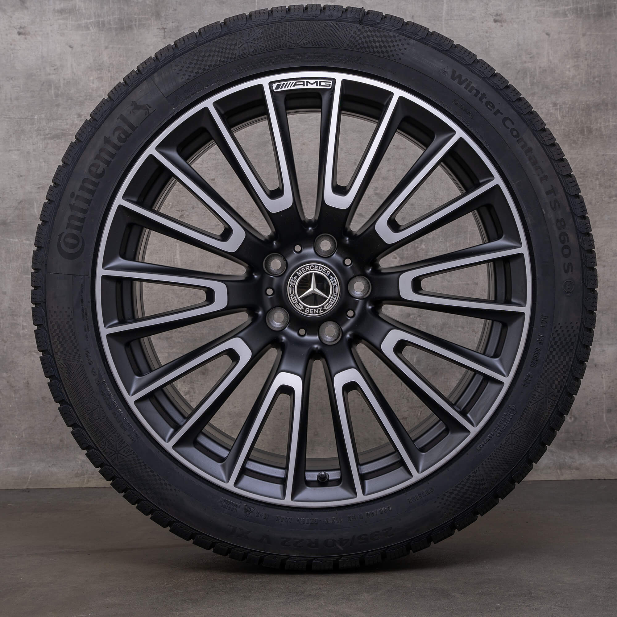 Oryginał Mercedes Benz Klasa G 63 AMG koła zimowe 22 cale W465 W463A Felgi A4654011000 czarne satynowe polerowane NOWOŚĆ