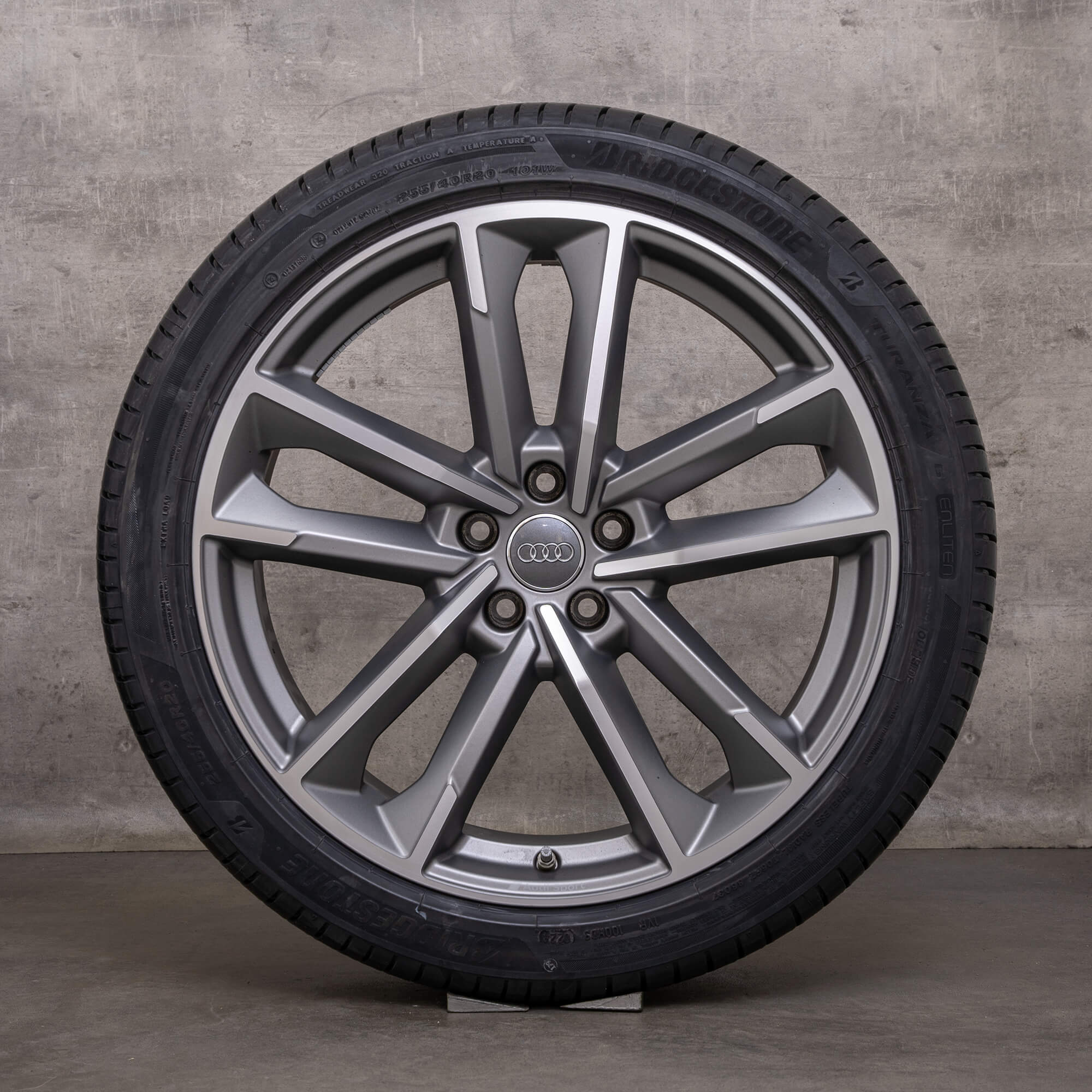 Original Audi A7 S7 Felgen 20 Zoll 4K C8 Sommerräder 4K8601025L titan matt glanzgedreht
