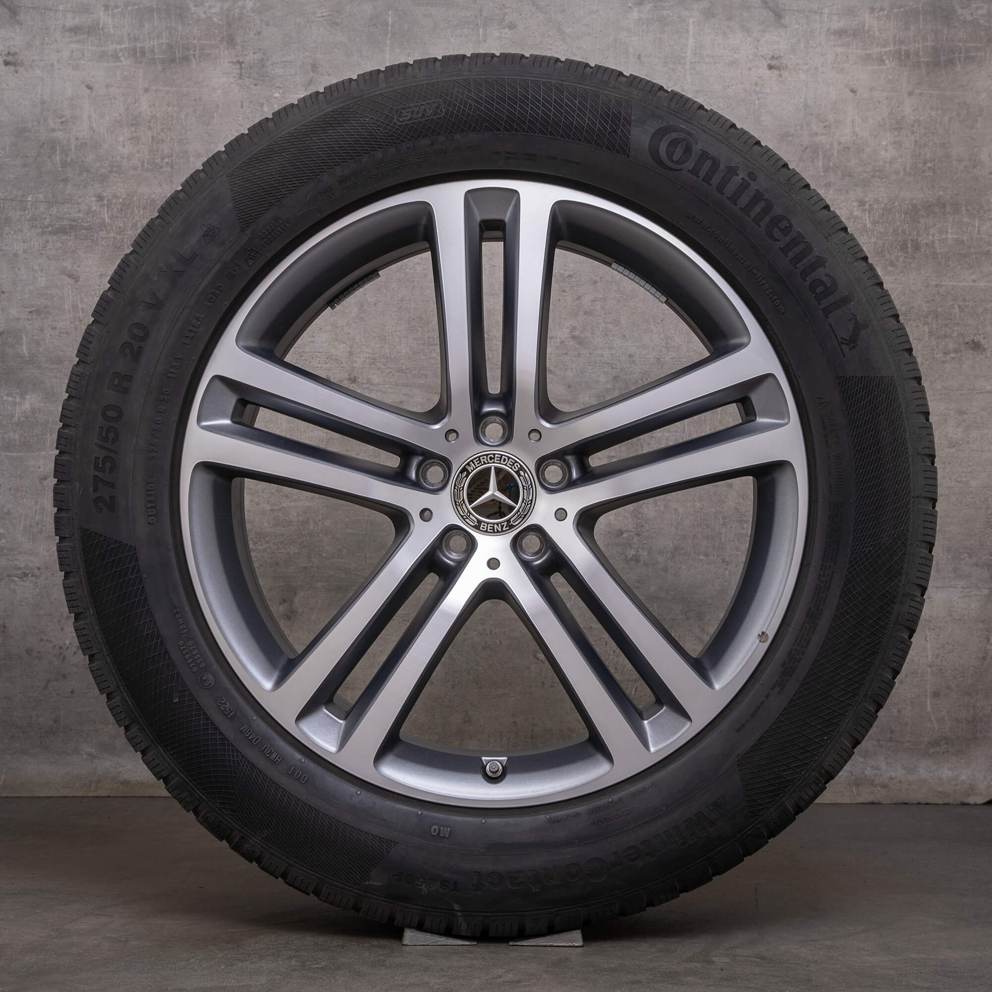 OEM Mercedes Benz GLE winter wheels 20 inch X167 C167 rims A1674012400 A1674012500 himalaya gray glossy turned