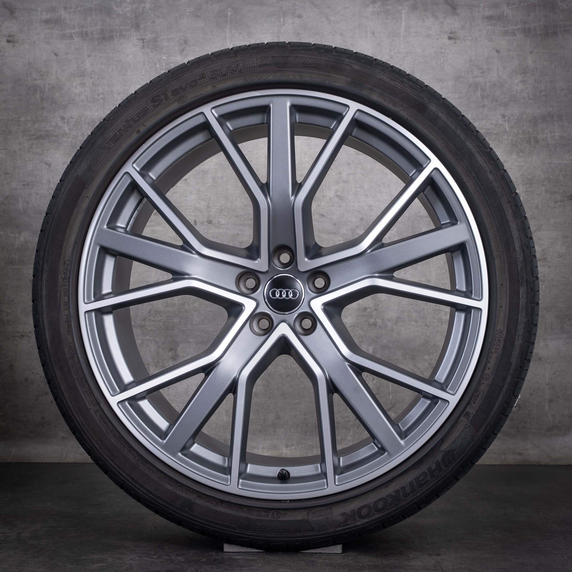 Original Audi Q7 SQ7 Felgen 22 Zoll 4M Winterräder 4M0601025AG Felgen titan matt glanzgedreht