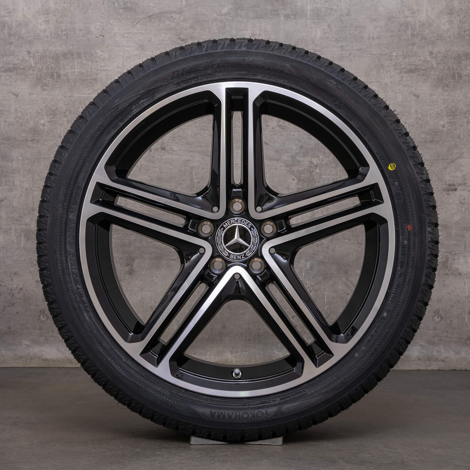 Originale Mercedes CLS vinterhjul 19 tommer C257 fælge A2574011200 A2574011300 sort blank drejet NYT