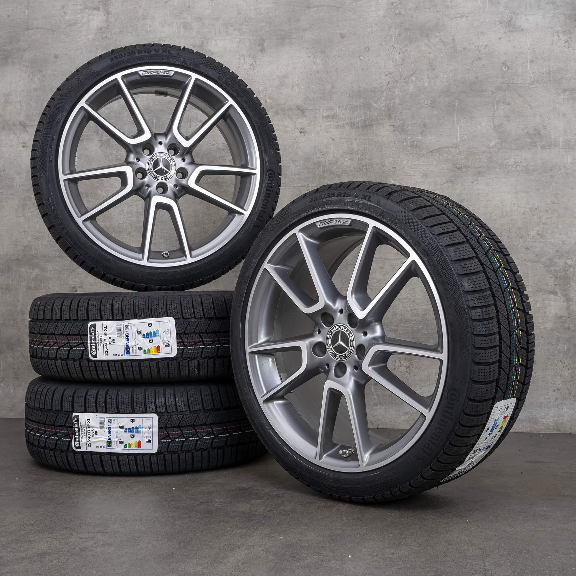 AMG 19 tommer Mercedes Benz fælge C-klasse C43 AMG 450 Sport W205 vinterhjul