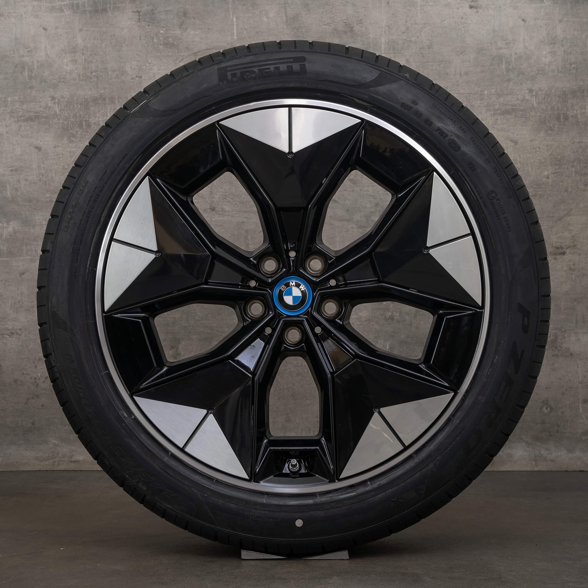 Oryginał BMW iX3 felgi 20 cali G08 koła letnie 6894844 jet czarny błyszczący polerowane