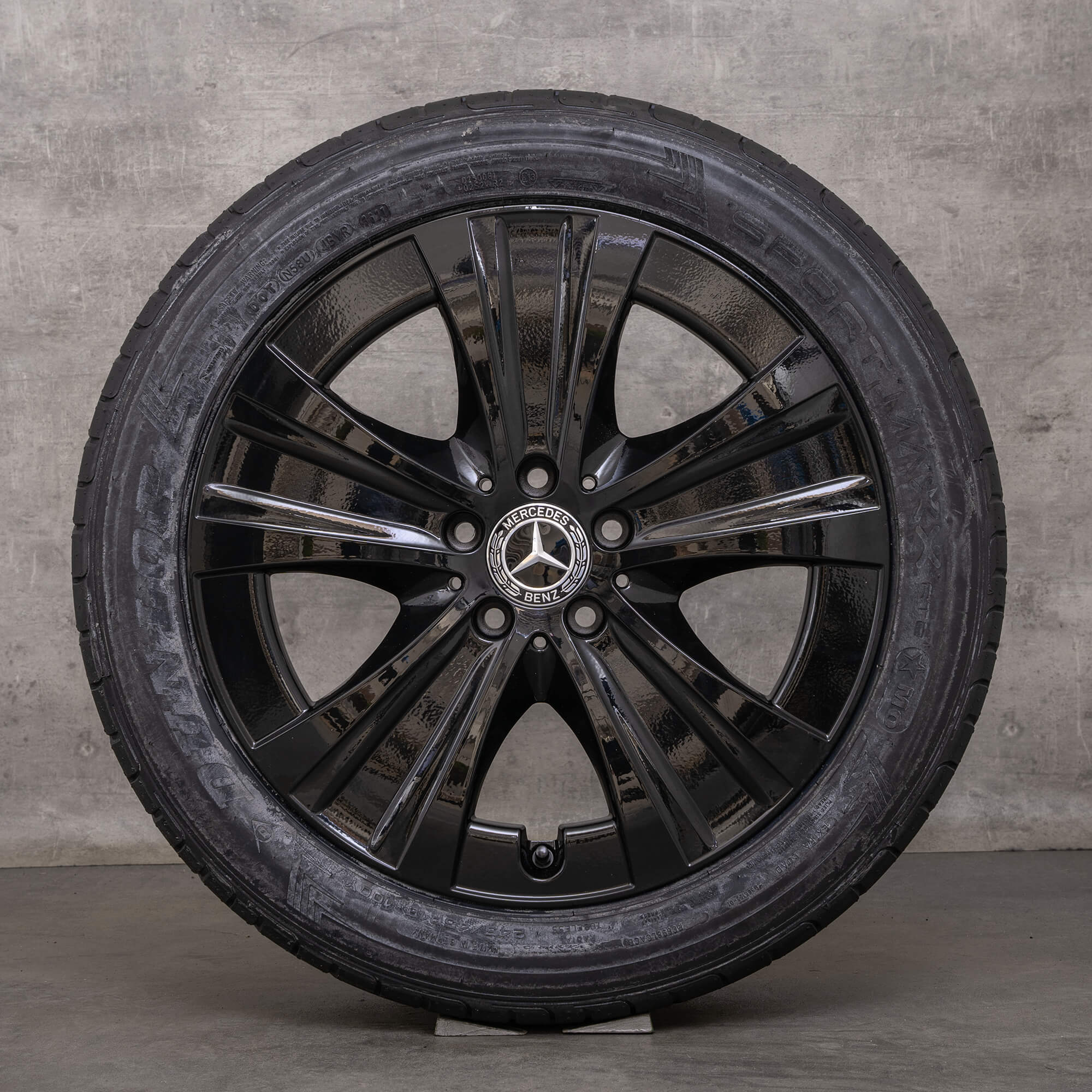 Orijinal Mercedes Benz E-Serisi jantlar 18 inç W213 S213 C238 A238 yaz jantları A2134013700 siyah parlak