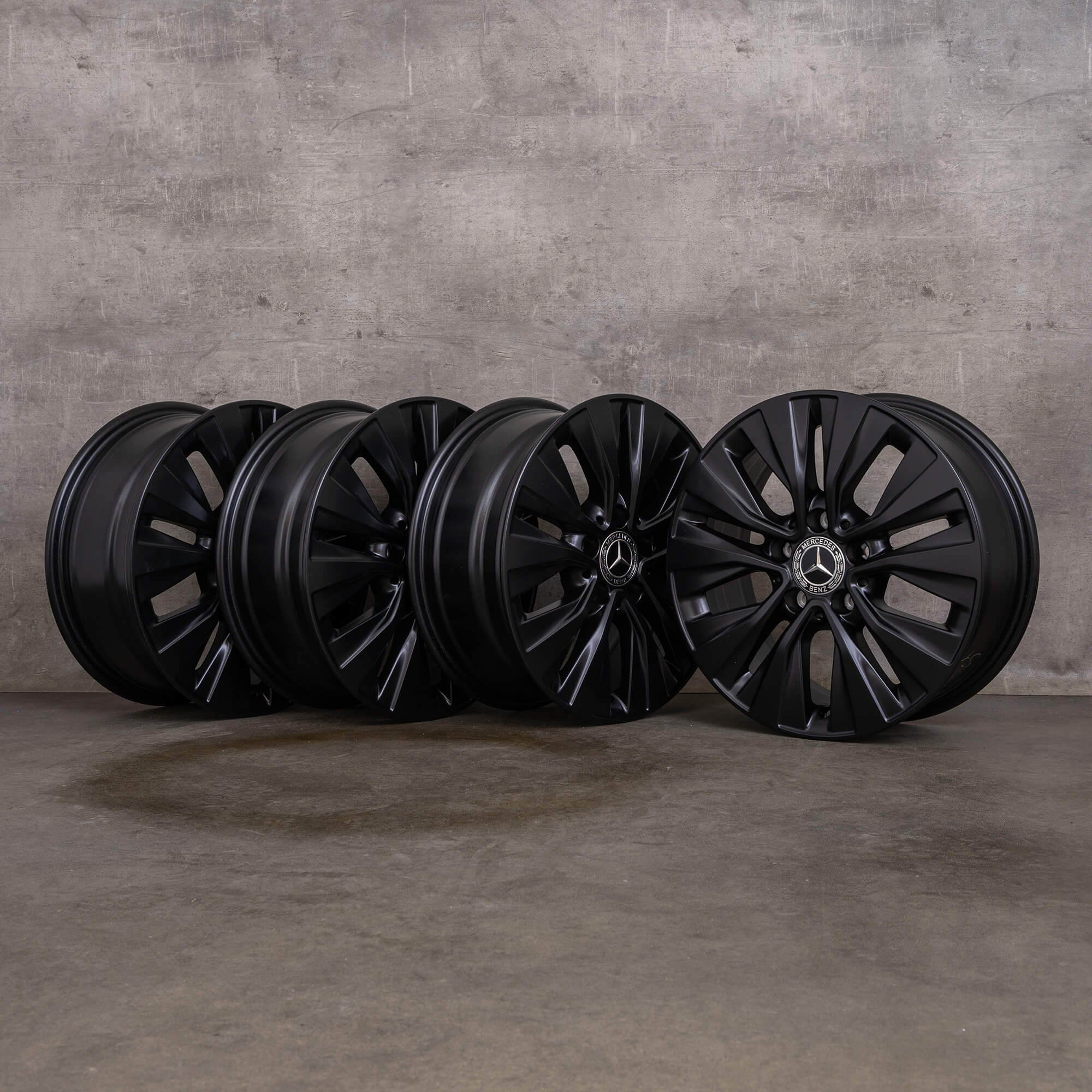 Llantas originales Mercedes Benz Clase A B CLA 16 pulgadas W177 V177 W247 X118 C118 A1774010000 negro brillante torneado