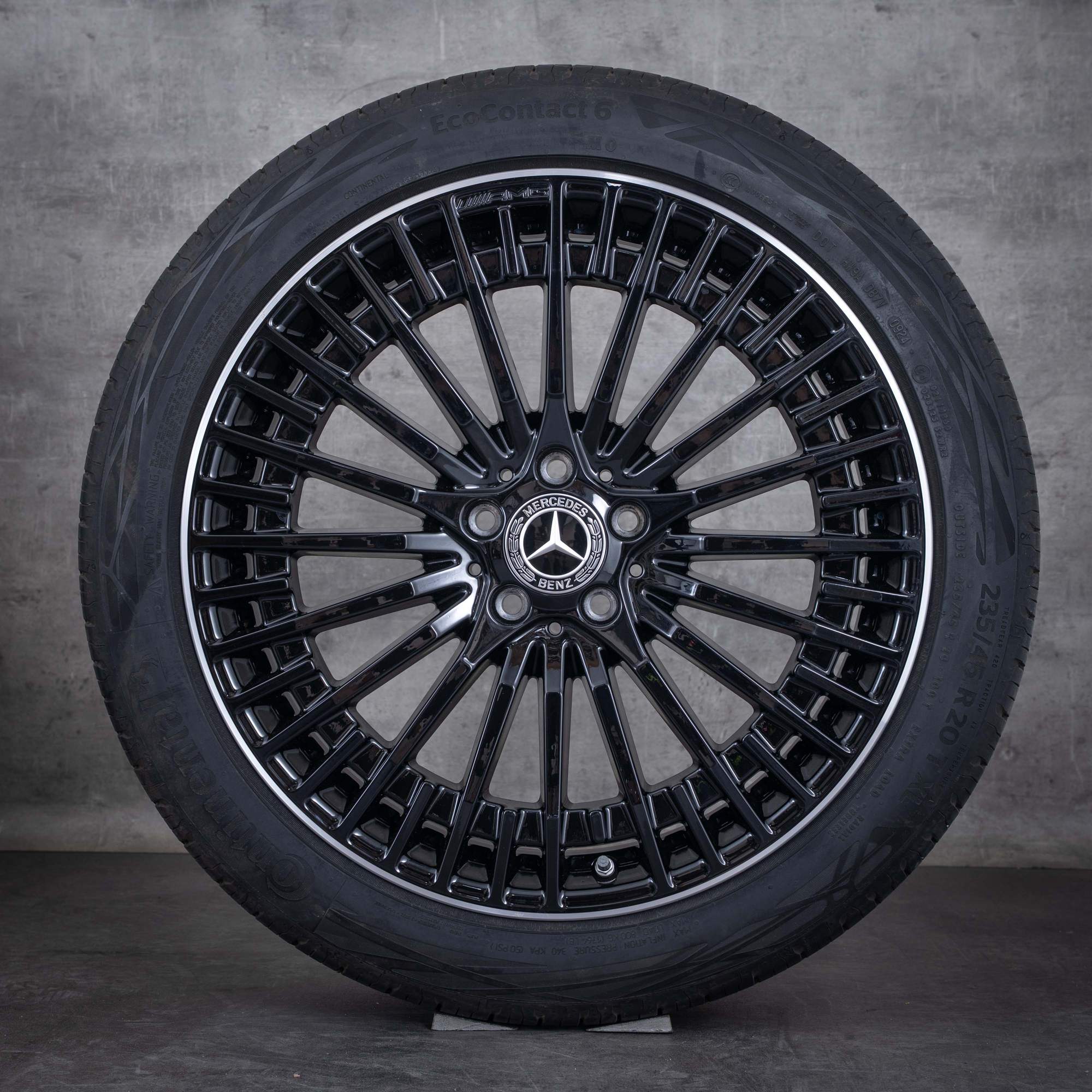 Oryginalne felgi AMG Mercedes EQA EQB 20 cali H243 X243 opony letnie A2434010600 czarne Polerowane