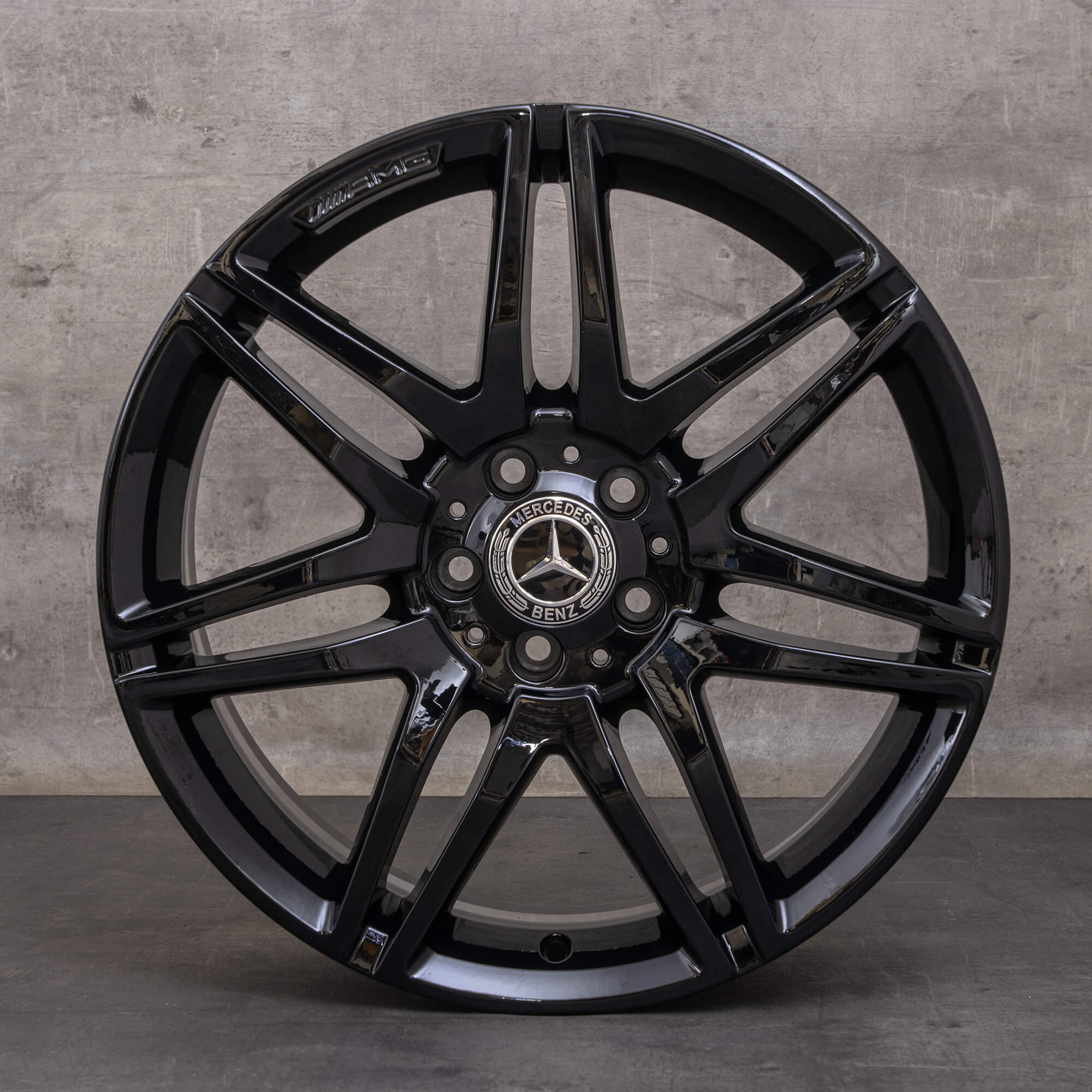 Genuine Mercedes Benz E-Class AMG jante 19 inch W212 S212 A2124014502 A2124014602 negru lucios