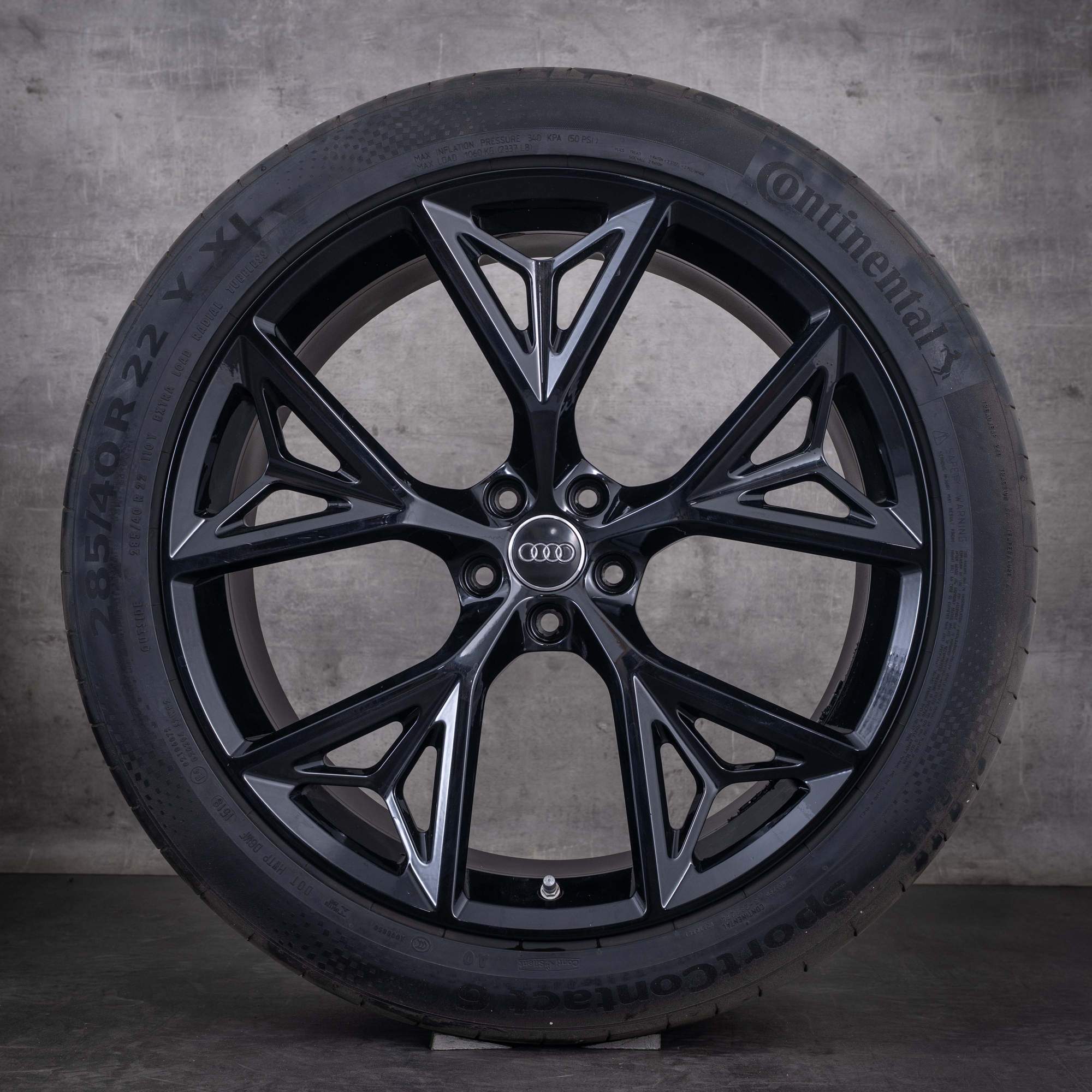 OEM Audi Q8 SQ8 winter wheels 22inch 4M8 rims 4M8601025AB Gloss Black