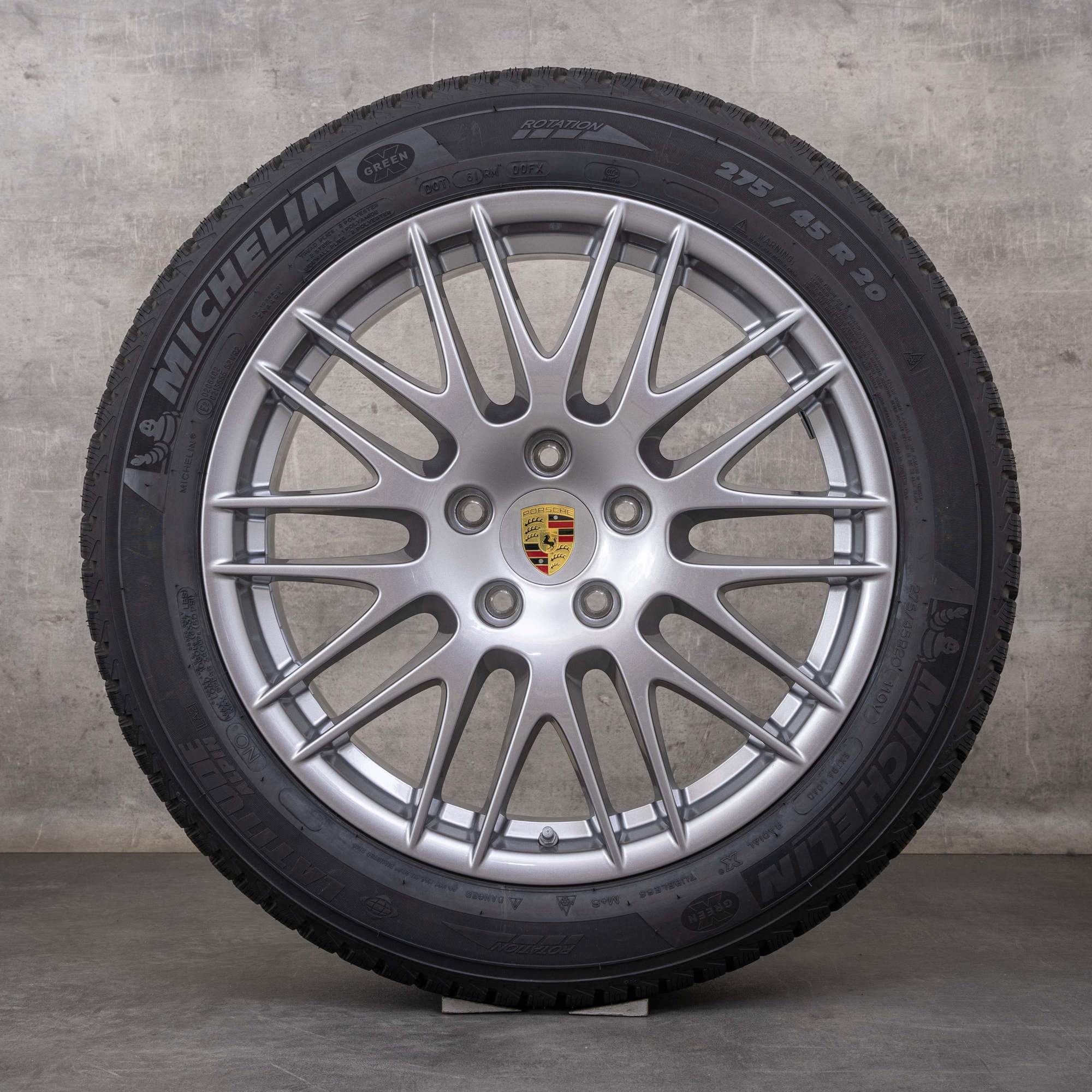 OEM Porsche Cayenne 958 E2 winter wheels 20 inch GTS Turbo S rims 7P5601025AH decorsilver glossy