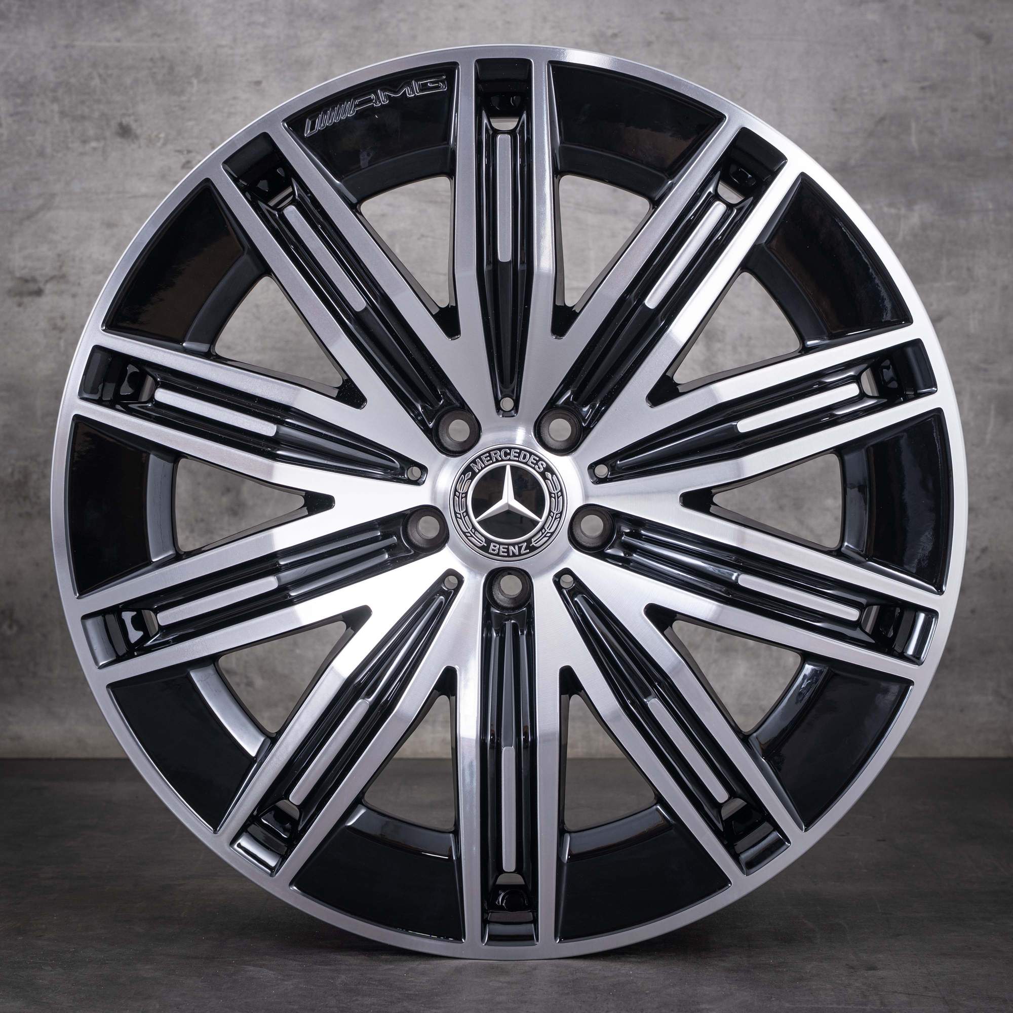 OEM Mercedes-Benz EQE AMG 21inch SUV rims X294 A2944011200 Black diamond cut NEW