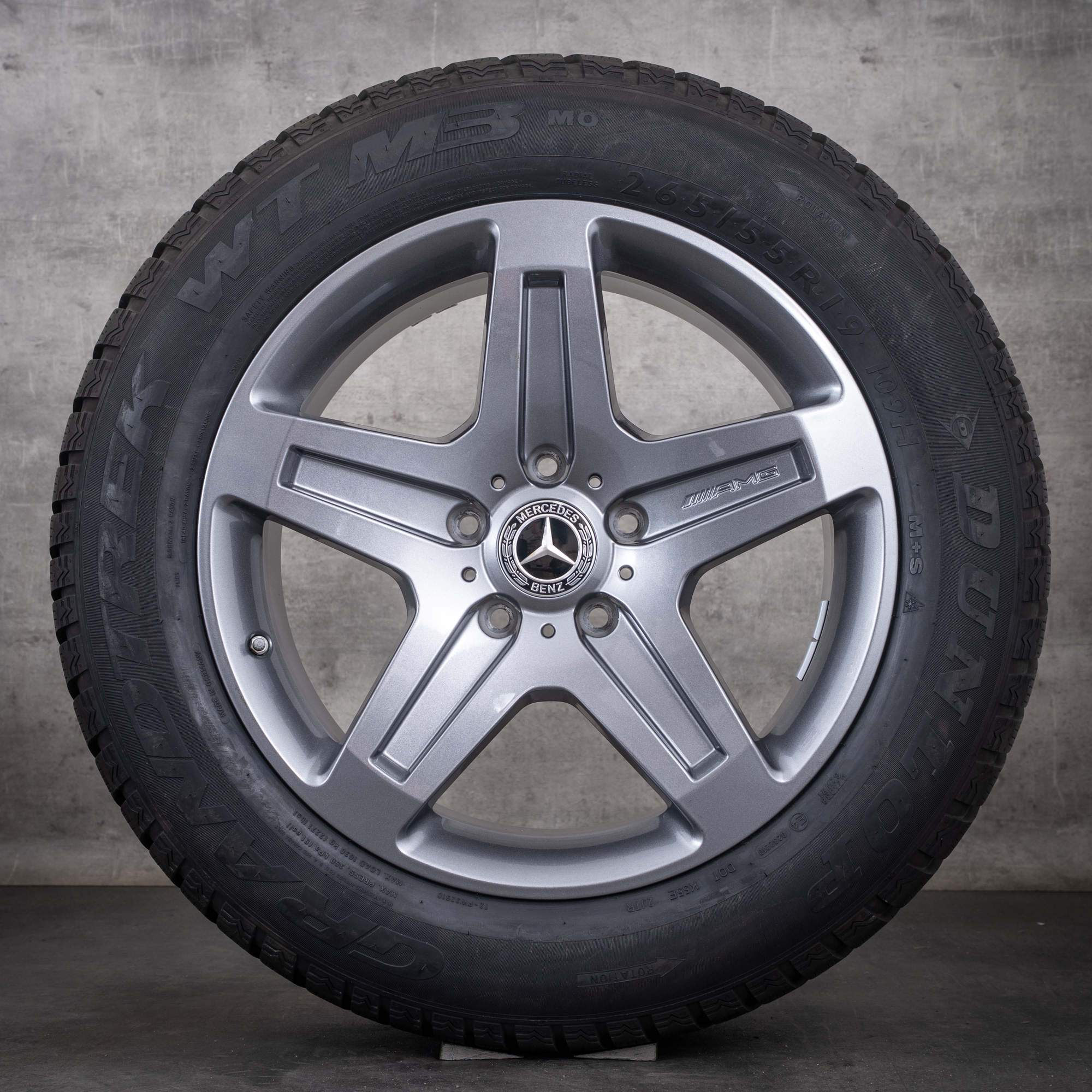 Pneus de inverno originais Mercedes-Benz Classe G G55 G63 G65 AMG de 19 polegadas W463 A4634012102 cinza himalaya