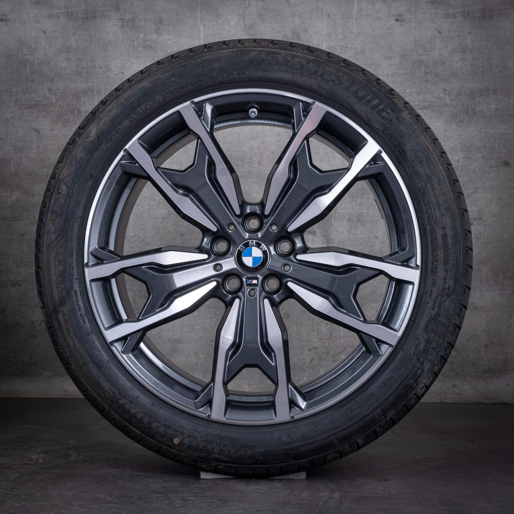 Oryginalne felgi BMW X3 X4 20 cali G01 G02 koła letnie stylizacja 787 M 8073791 8073792 orbit szary polerowane toczone