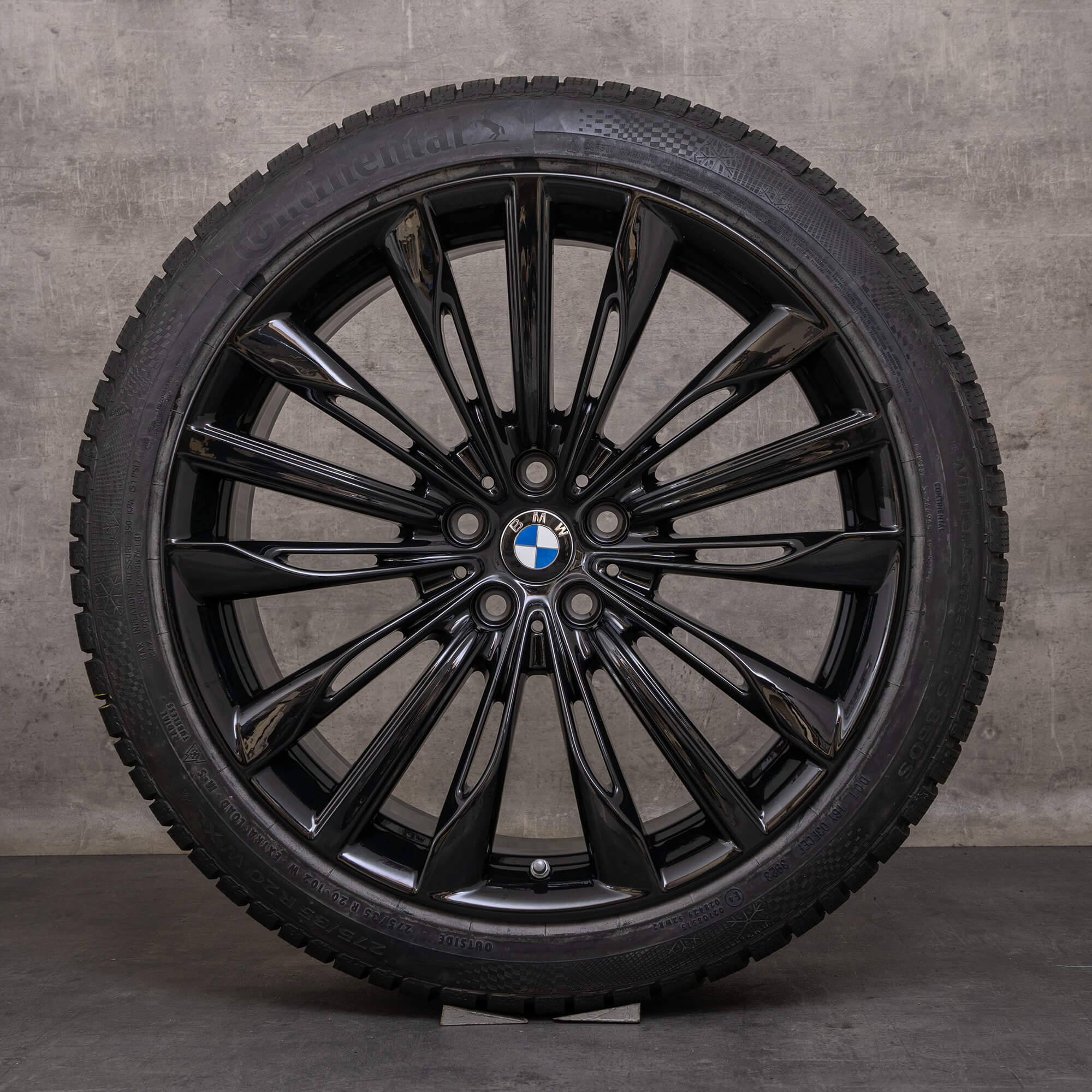 Jantes d'origine BMW Série 6 GT 7 20 pouces G32 G11 G12 Styling d'été 646 6868051 6868052 noir brillant