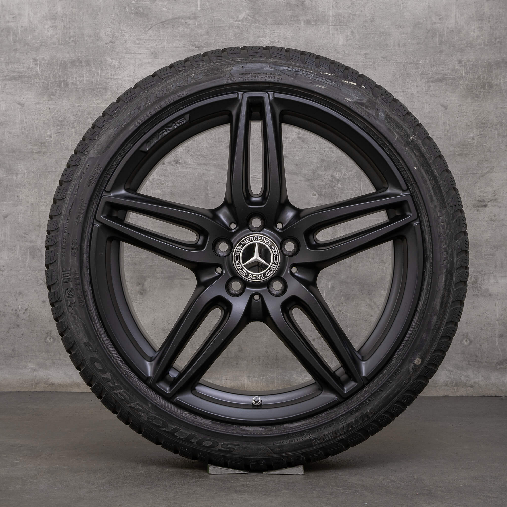 Original Mercedes Benz E-Klasse AMG Felgen 19 Zoll W213 S213 C238 A238 Sommerräder A2134012000 A2134012100 schwarz seidenmatt