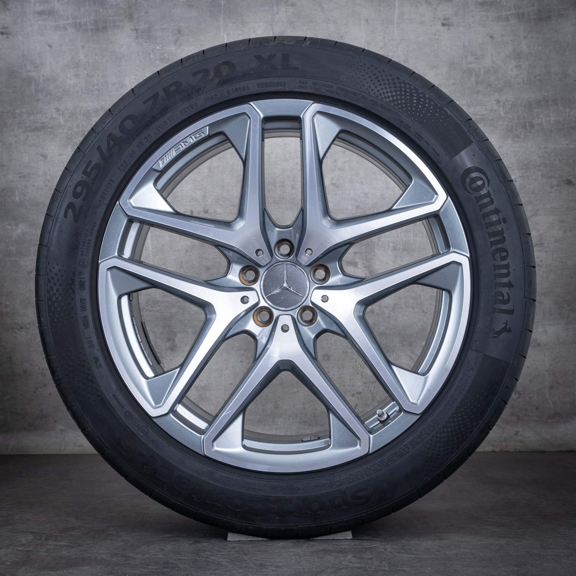 Originale Mercedes Benz GLC 63 & S AMG vinterdæk med fælge 20 tommer X253 C253 A2534013600 A2534013700 himalaya grey poleret