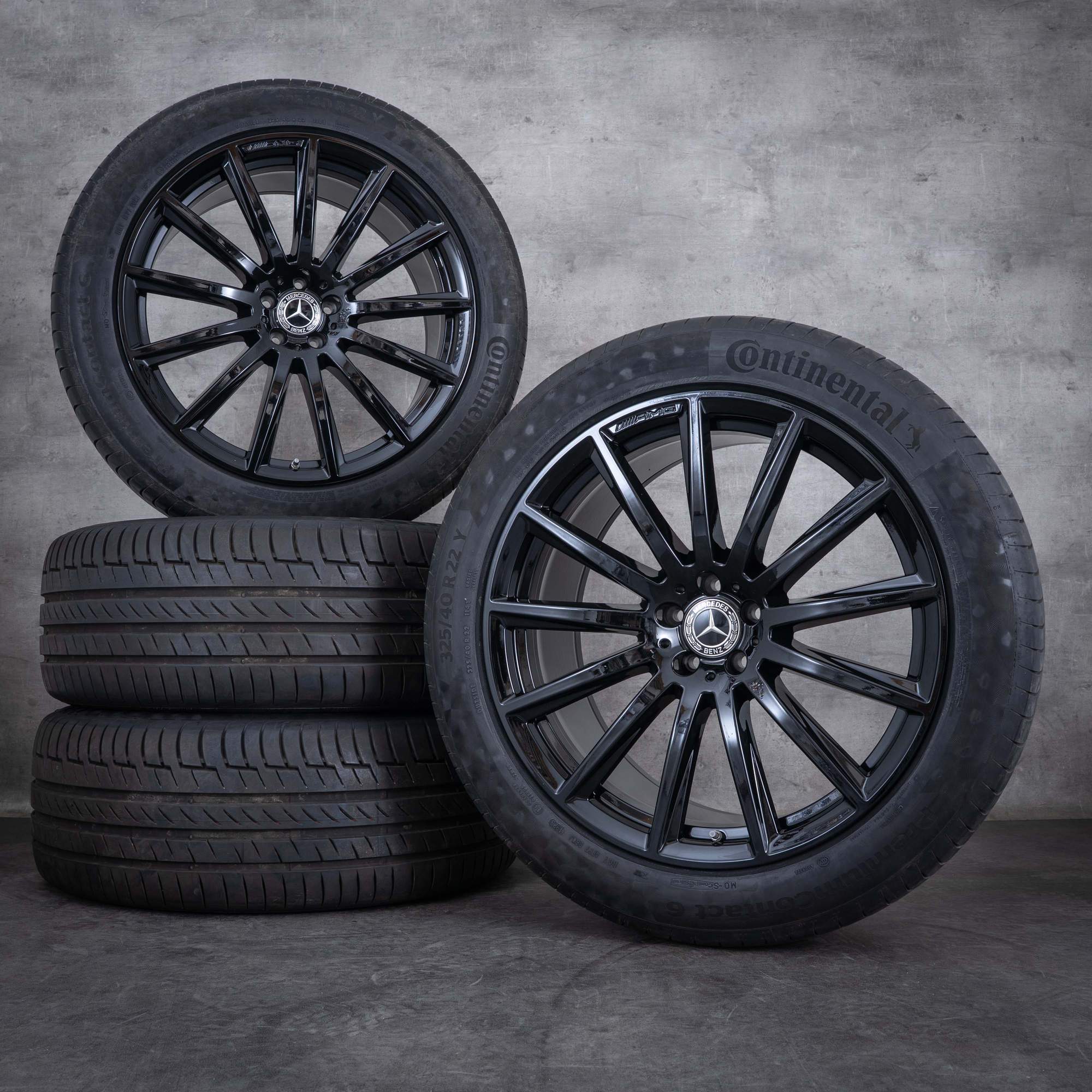 Alkuperäiset Mercedes Benz GLS AMG vanteet 22 tuuman X167 kesäpyörät A1674017500 A1674017600 mustat kiiltävät