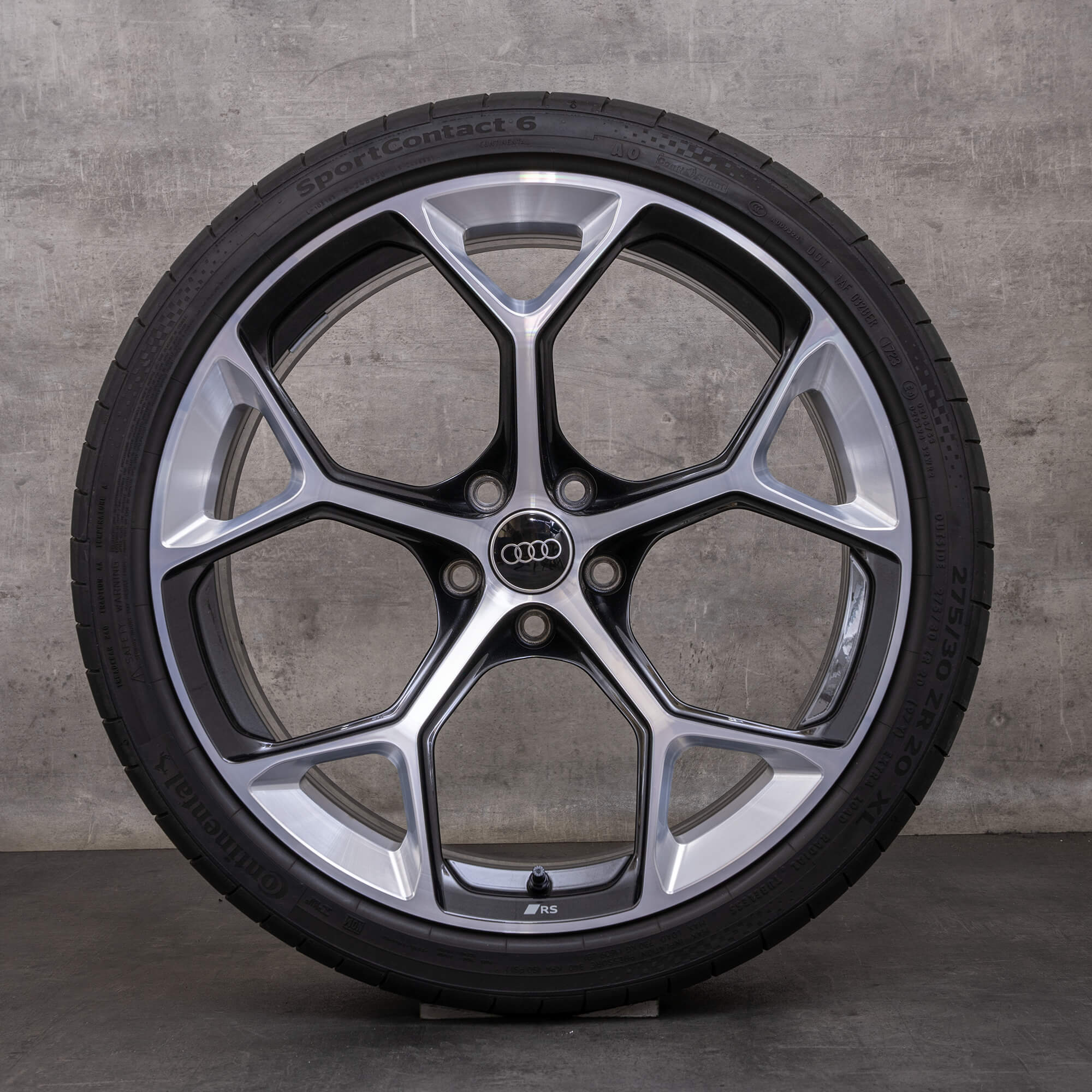 Originais Audi RS4 RS5 jantes 20 polegadas B9 8W F5 verão 8W0601025GJ granito brilhante virado