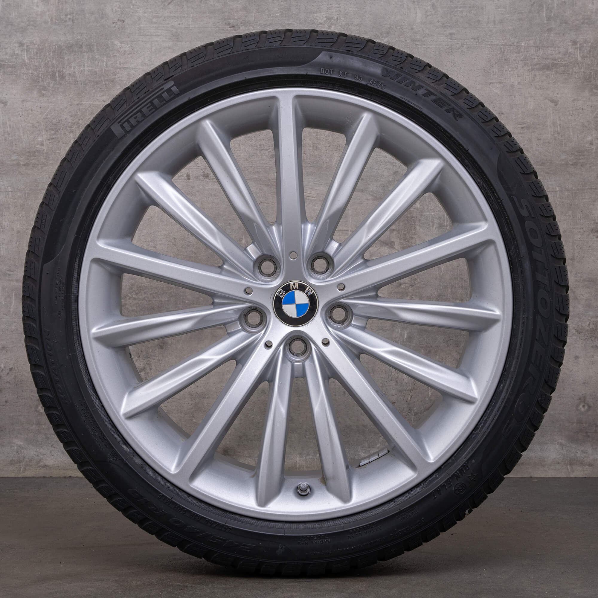 Original BMW Série 5 roues d'hiver 19 pouces G30 G31 jantes Sytling 633 6863419 6874439 argent