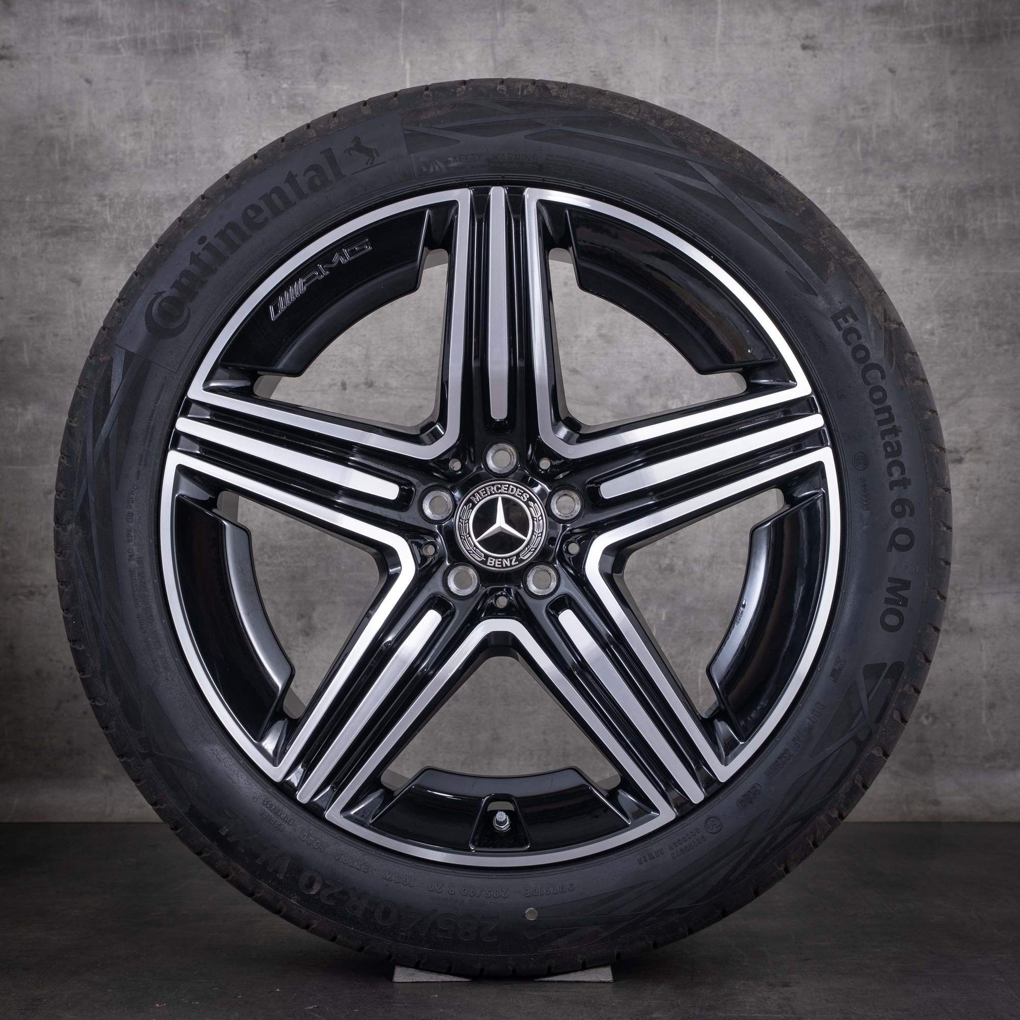 OEM Mercedes-Benz GLC AMG 20inch X254 C254 summer wheels A2544010600 A2544010700 Black Front diamond cut
