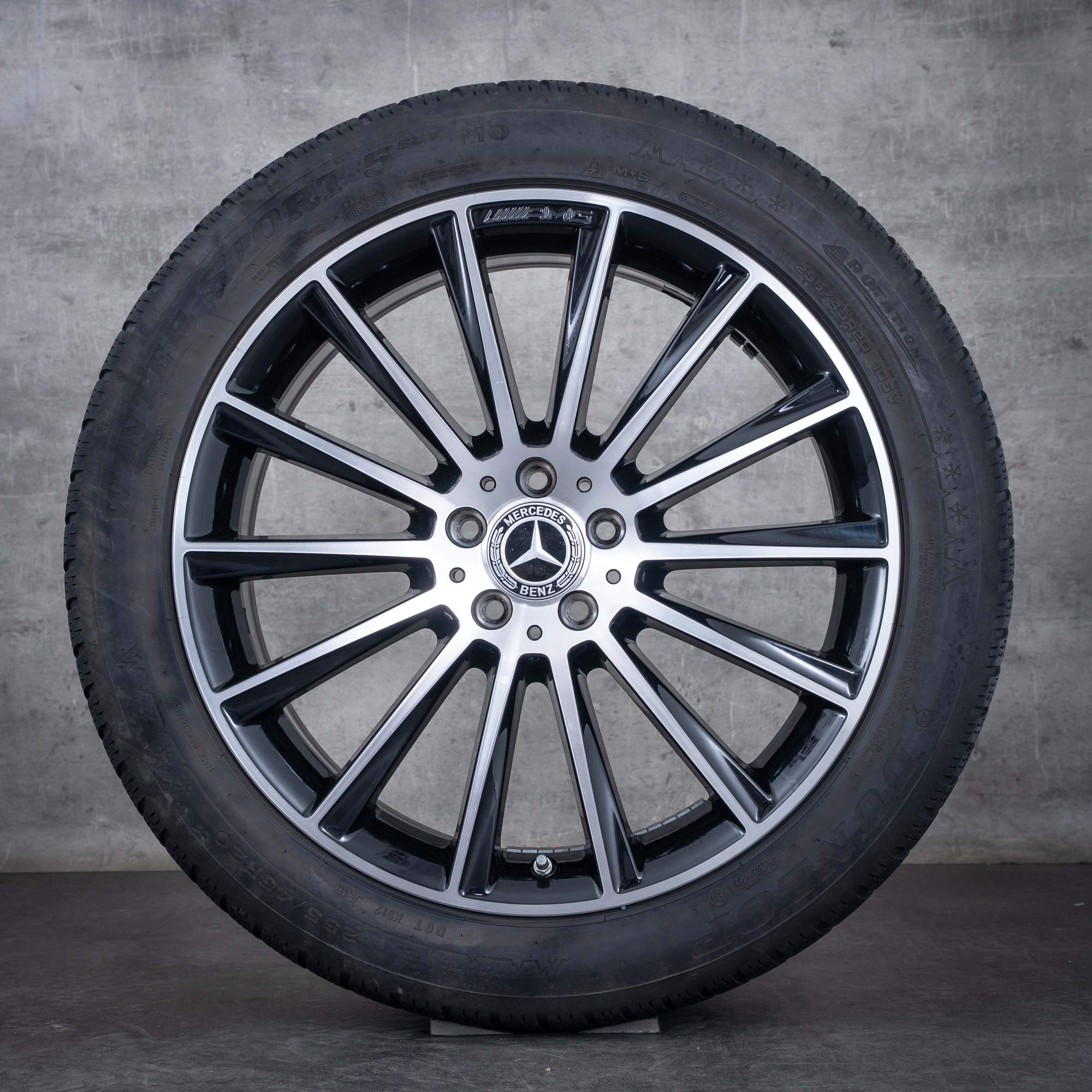 Original Mercedes Benz GLC 43 AMG Winterräder 20 Zoll X253 C253 Felgen A2534011900 A2534012700 schwarz glanzgedreht