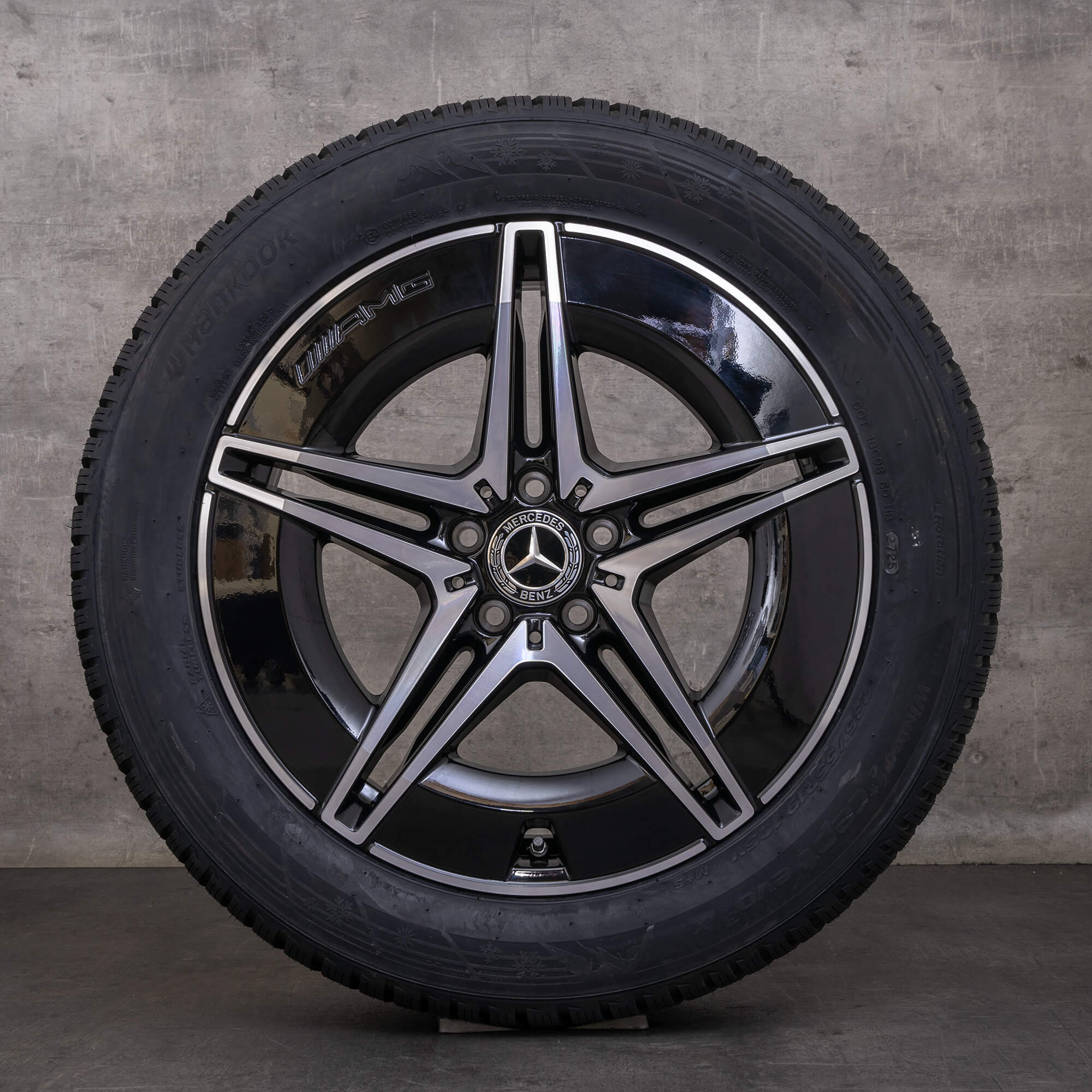 Original Mercedes Benz EQC AMG llantas de invierno 19 pulgadas N293 A2934011500 A2934011600 negro brillante torneado NUEVO