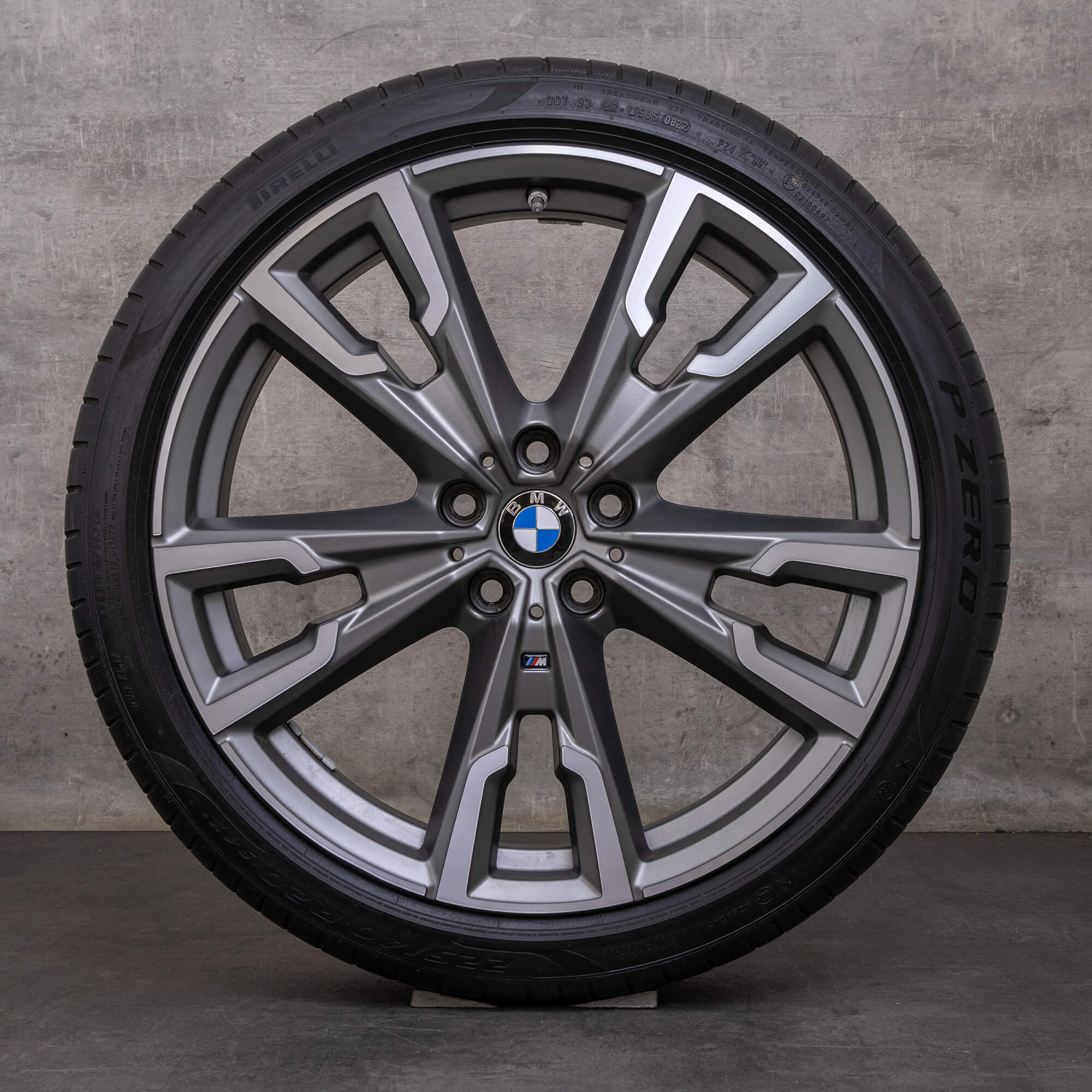 Originale BMW X1 X2 felger 20 tommers F48 F39 sommerhjul styling 721 M 8064569 orbit grå matt blank dreid