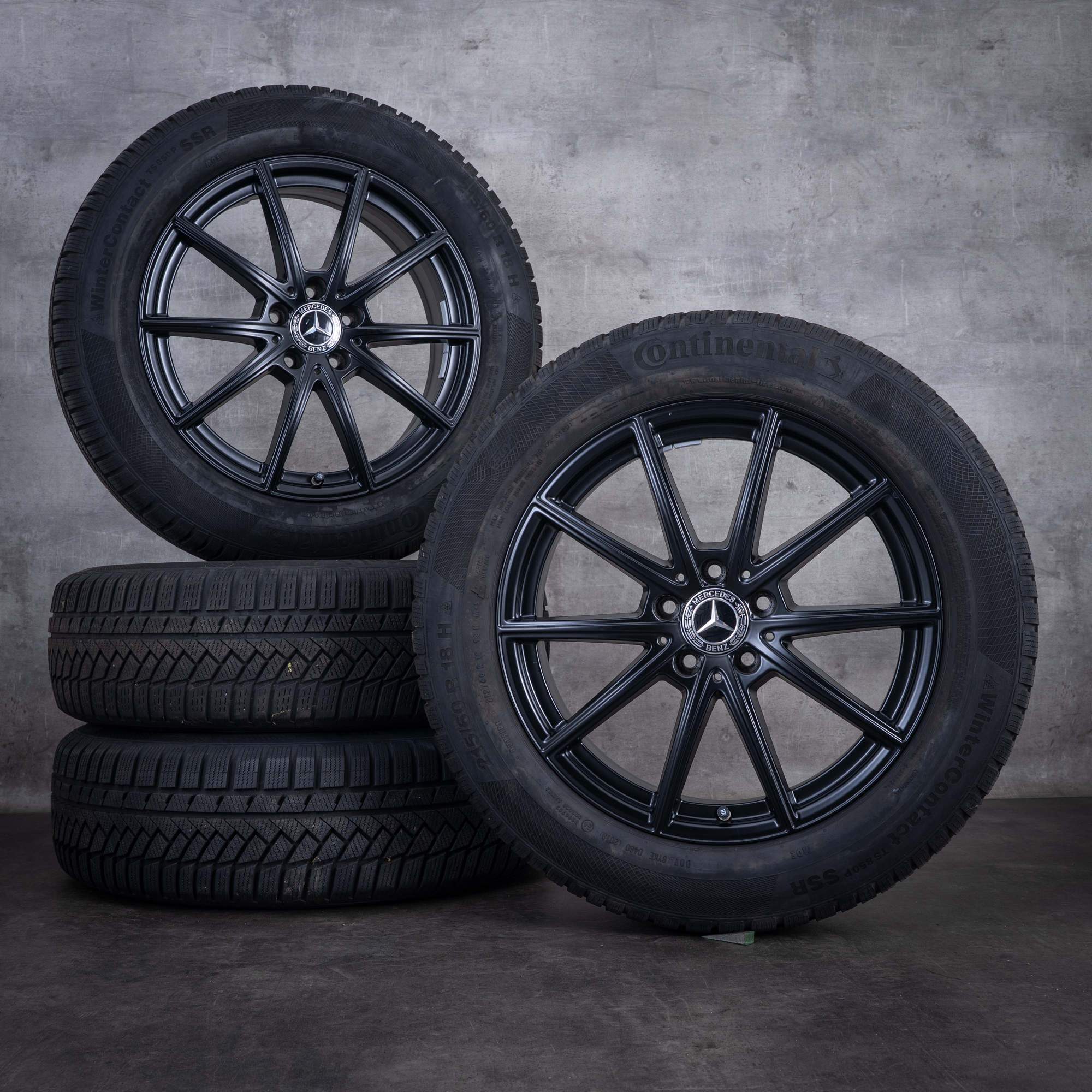 Jante originale Mercedes-Benz GLA GLB roți de iarnă 18 inci H247 X247 A2474012600 negru mat