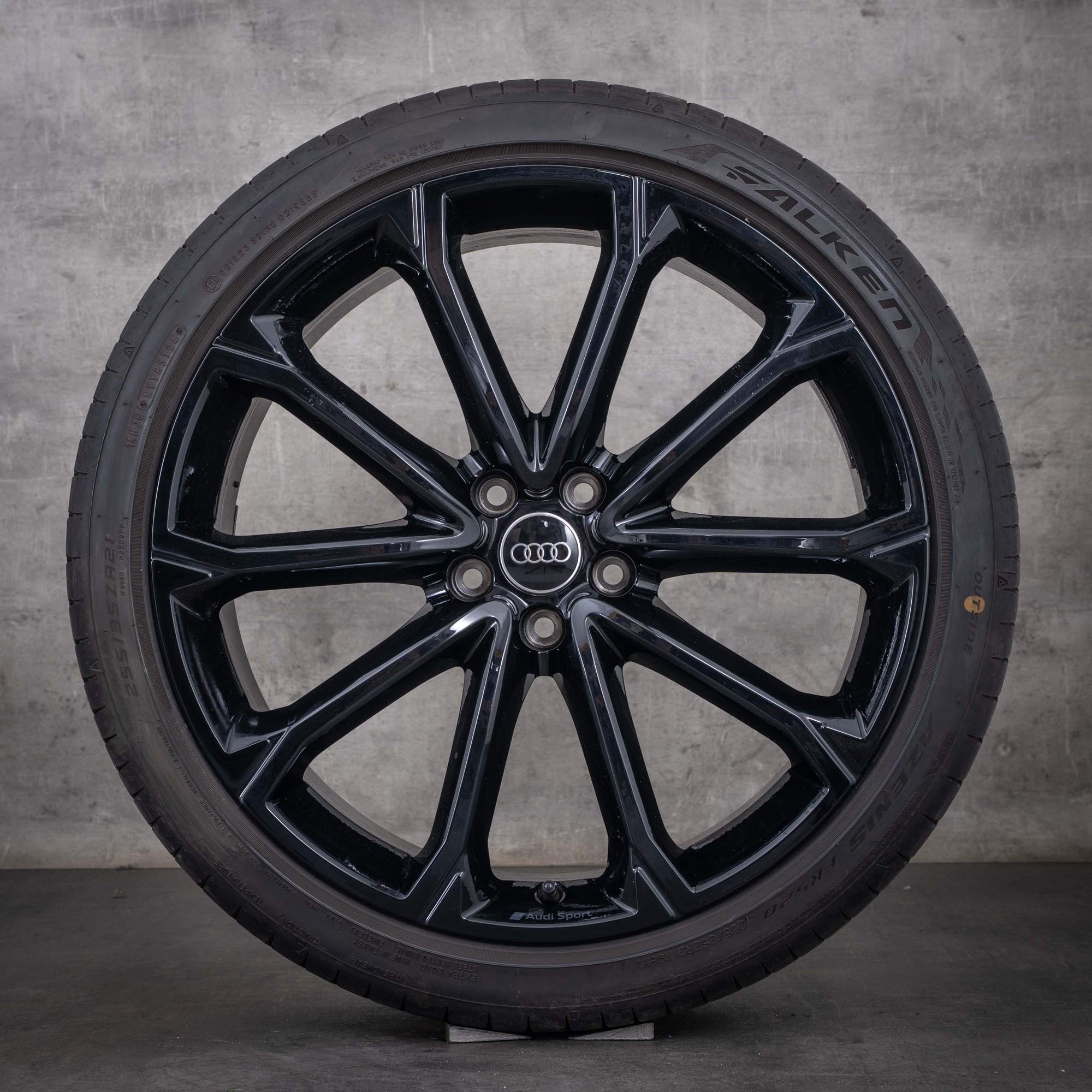 Original Audi RS Q3 Felgen 21 Zoll F3 Sommerräder Polygon 83A601025AG schwarz glanz