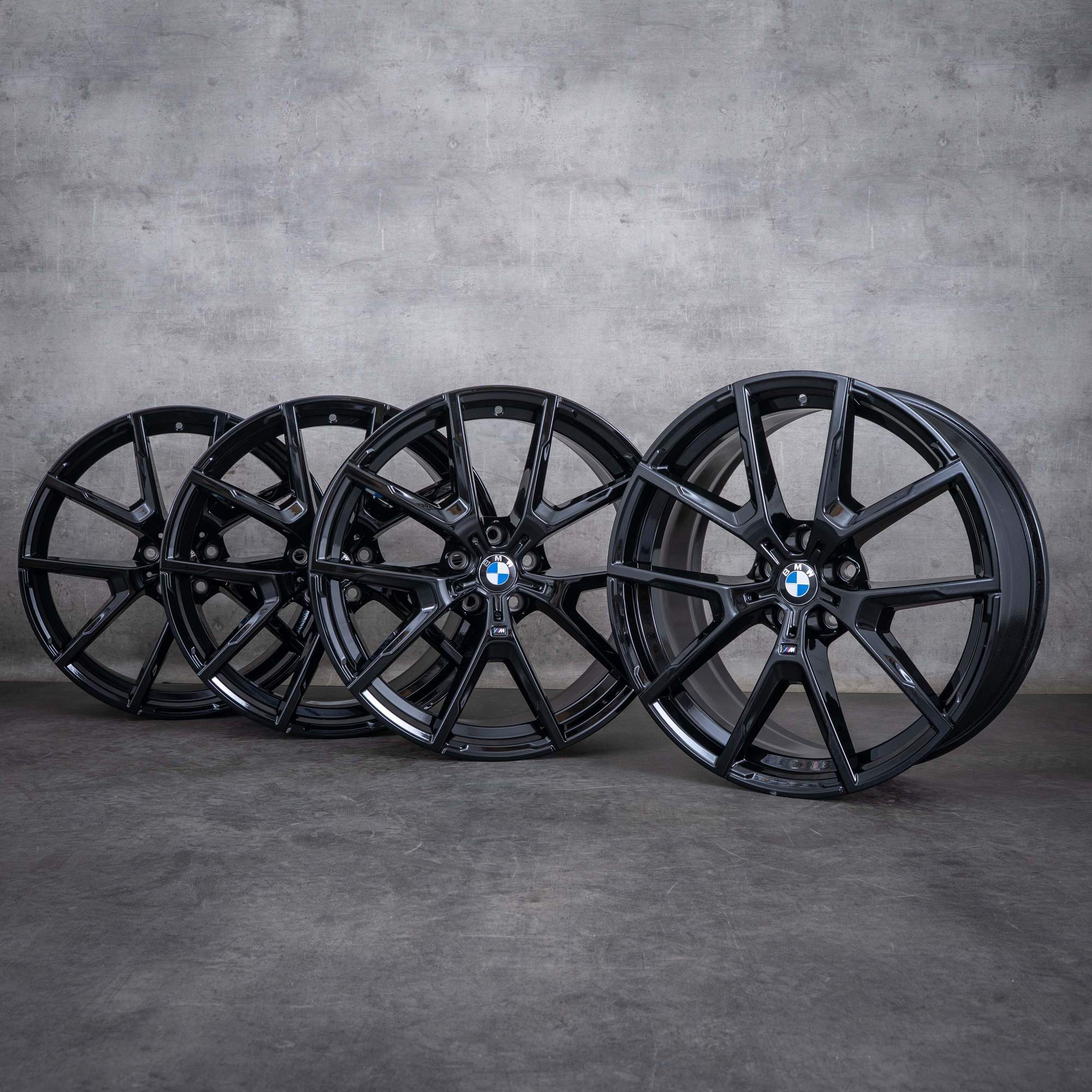 Alkuperäiset BMW 8-sarjan vanteet 20 tuuman G14 G15 G16 Styling 728 M 8097240 8097241 musta kiiltäväpintainen