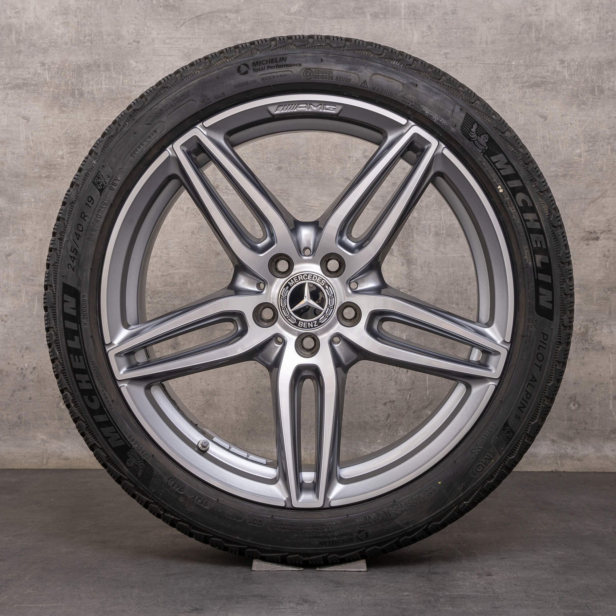 Originele AMG Mercedes Benz E-klasse E43 E53 wintervelgen 19 inch W213 S213 C238 A238 velgen A2134013800 A2134012000 himalayagrijs glanzend gedraaid