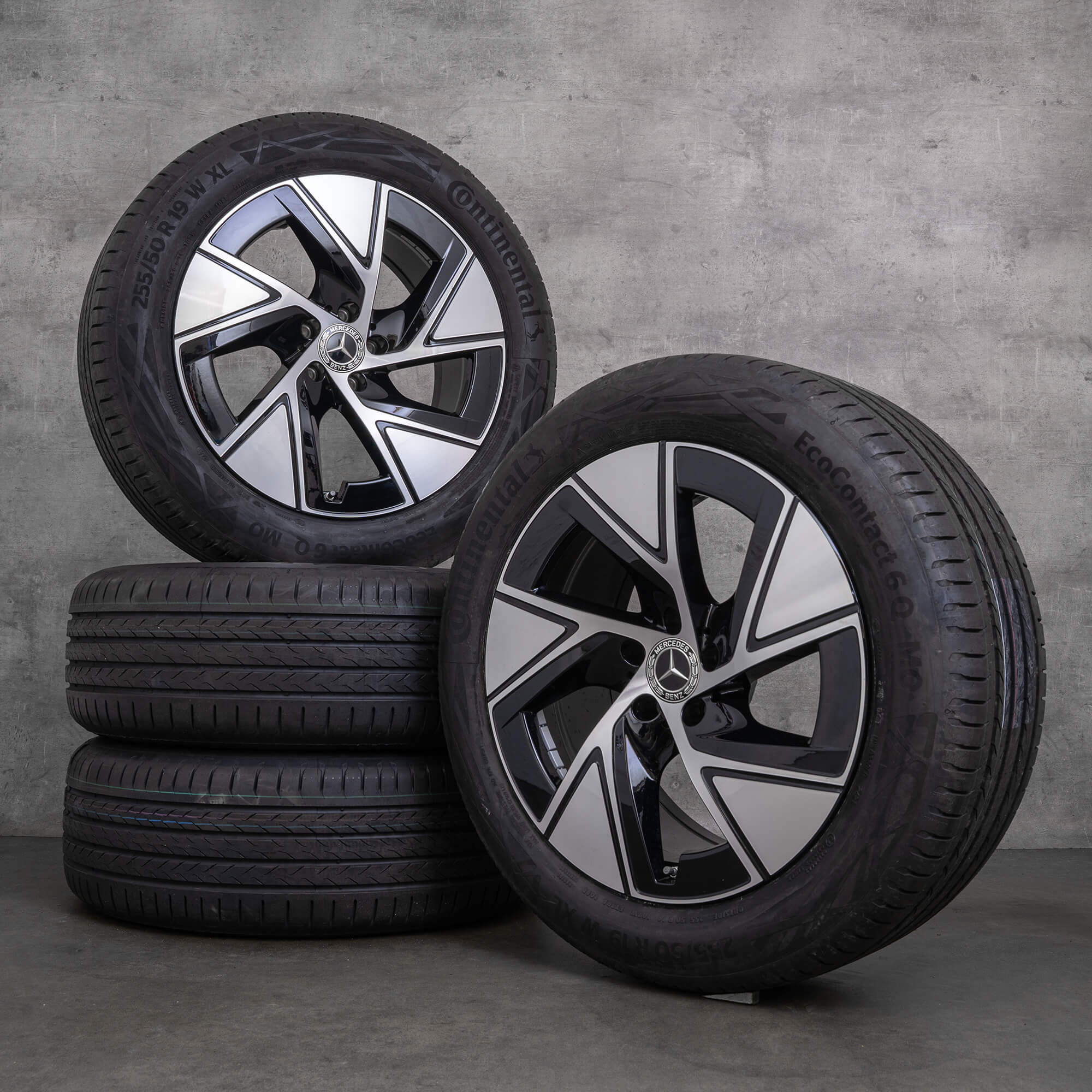 Originale Mercedes Benz GLC vinterhjul 19 tommer X254 C254 fælge A2544015200 A2544014200 sort blank drejet NYT