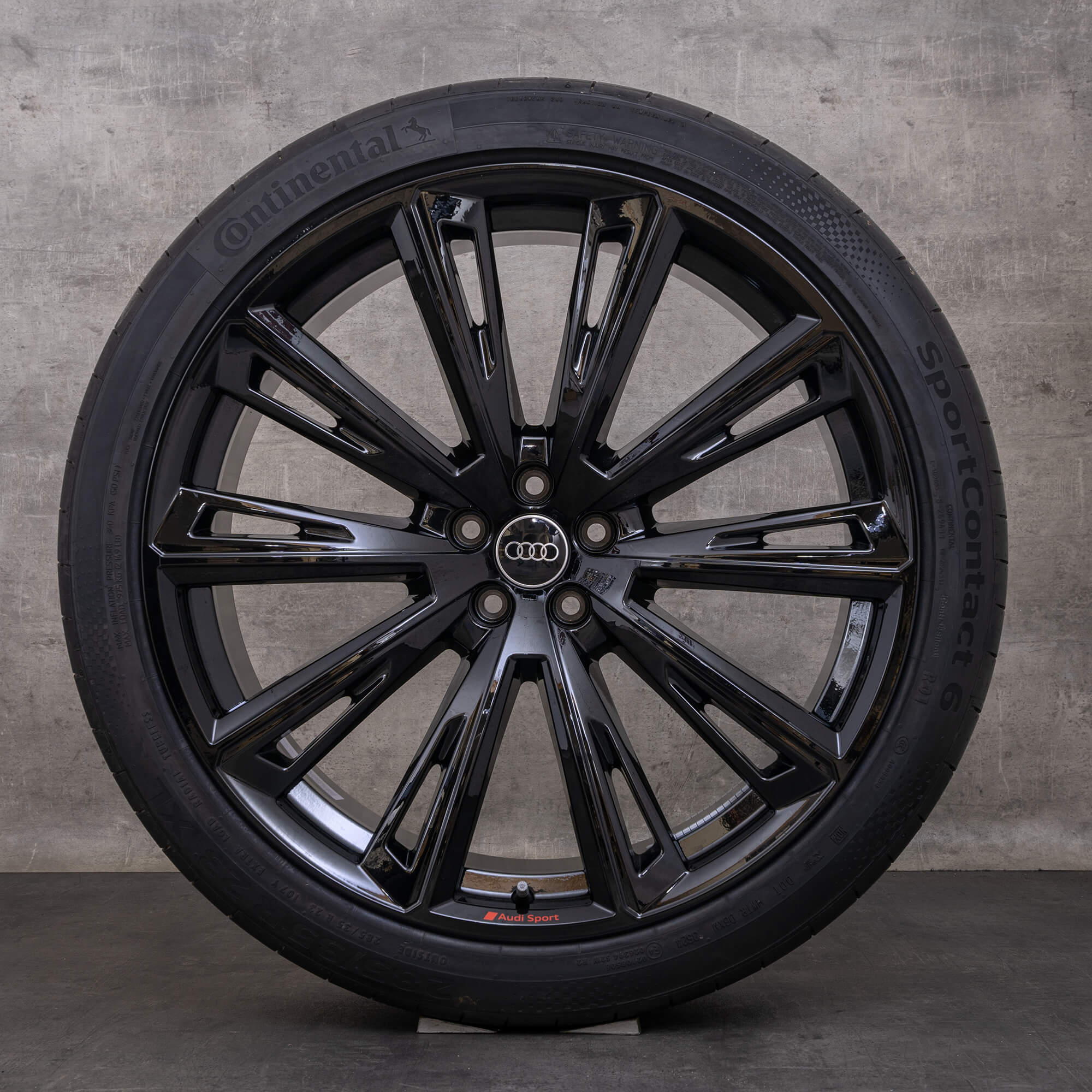 OEM Audi Q8 SQ8 rims 23 inch 4M8 summer wheels 4M8601025R black high gloss NEW