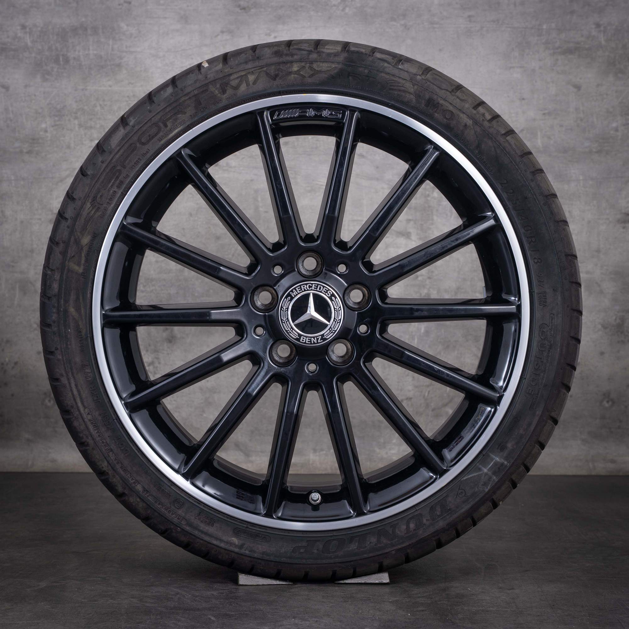 Original Mercedes Benz A B Klasse CLA AMG Felgen 18 Zoll W176 W246 C117 X117 Sommerräder A1764010200 himalaya grey glanzgedreht
