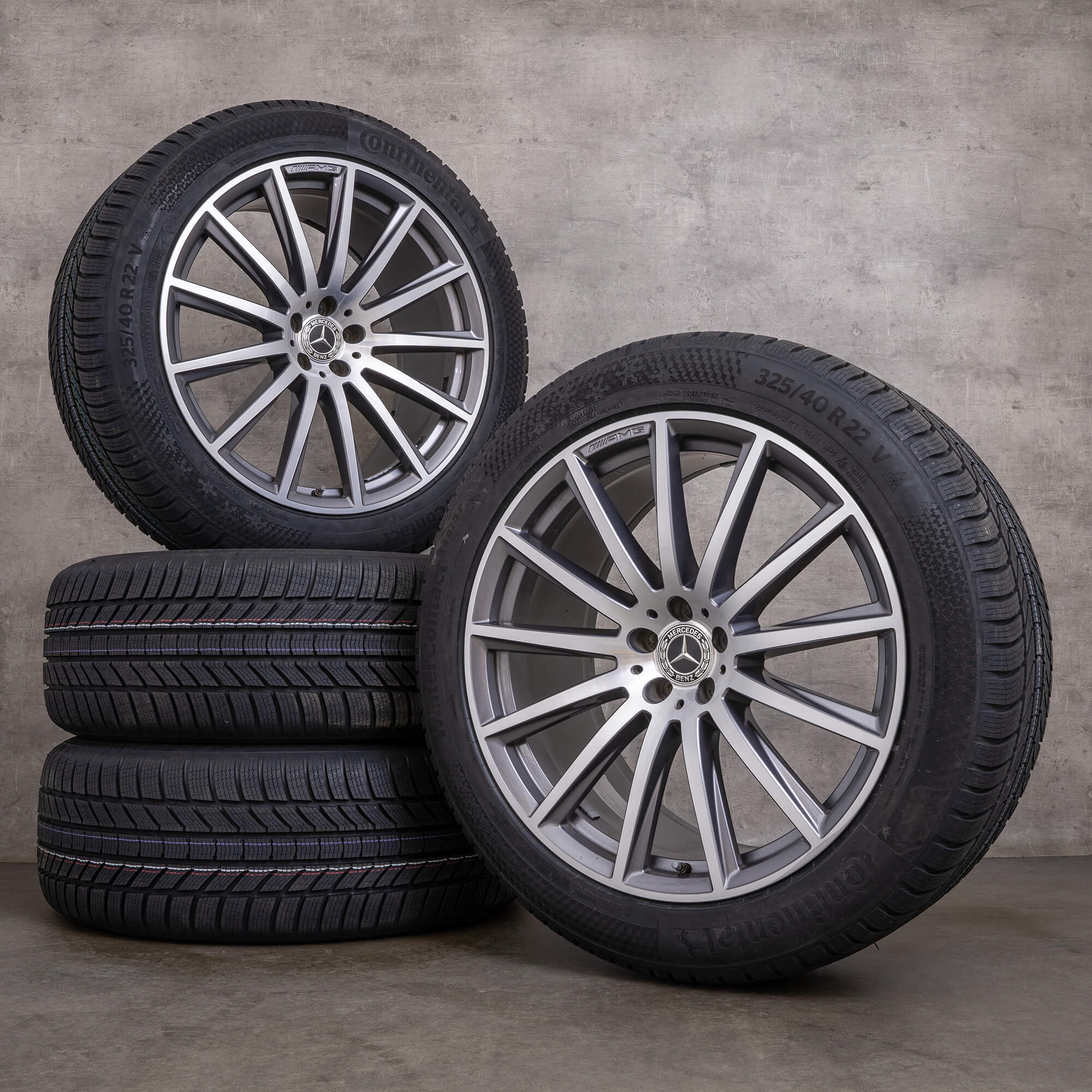 Originale Mercedes Benz GLS AMG ruote invernali 22 pollici X167 cerchi A1674017500 A1674017600 himalaya grigio lucido tornito
