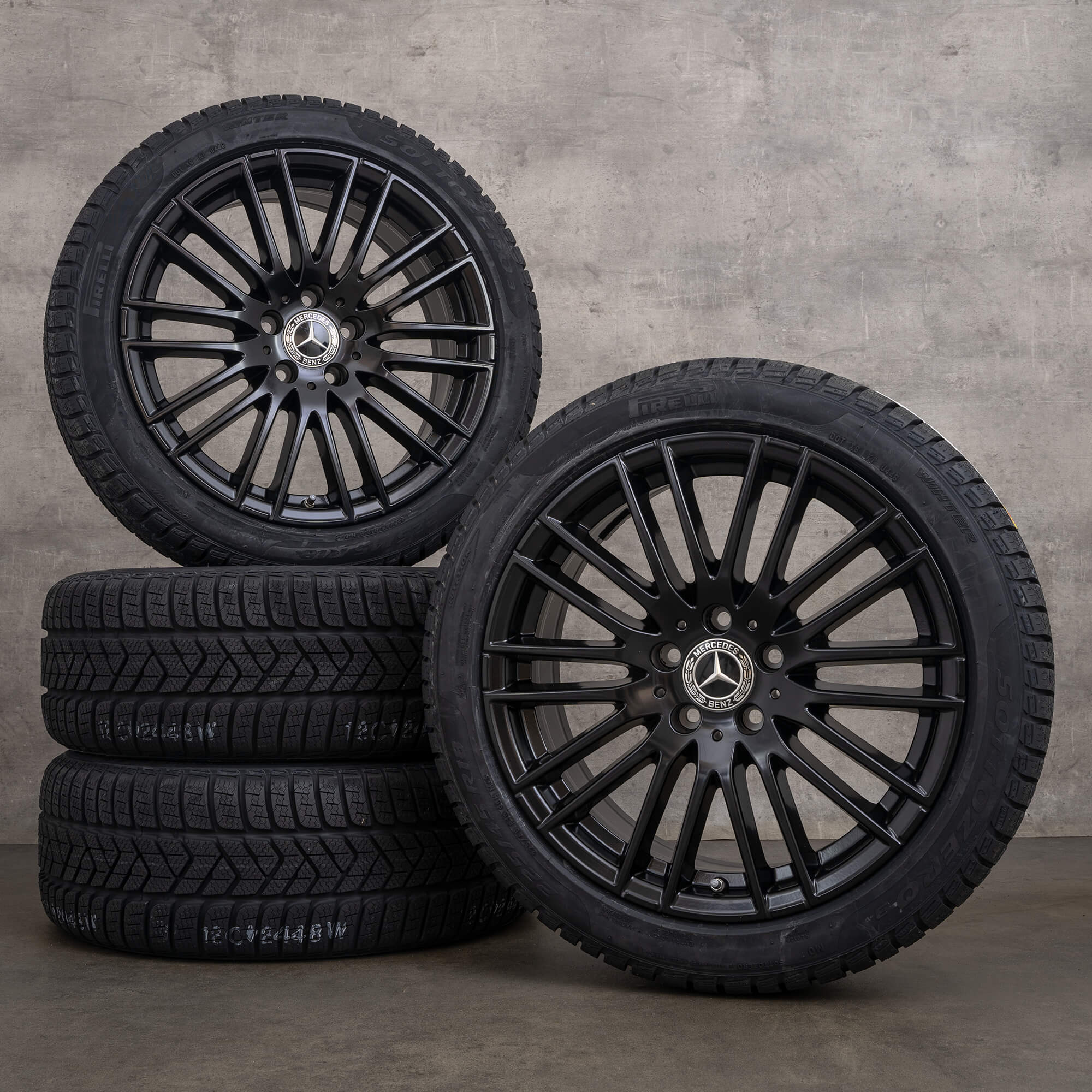 Pneumatici invernali originali Mercedes Benz Classe C 18 pollici W206 S206 cerchi A2064014900 nero