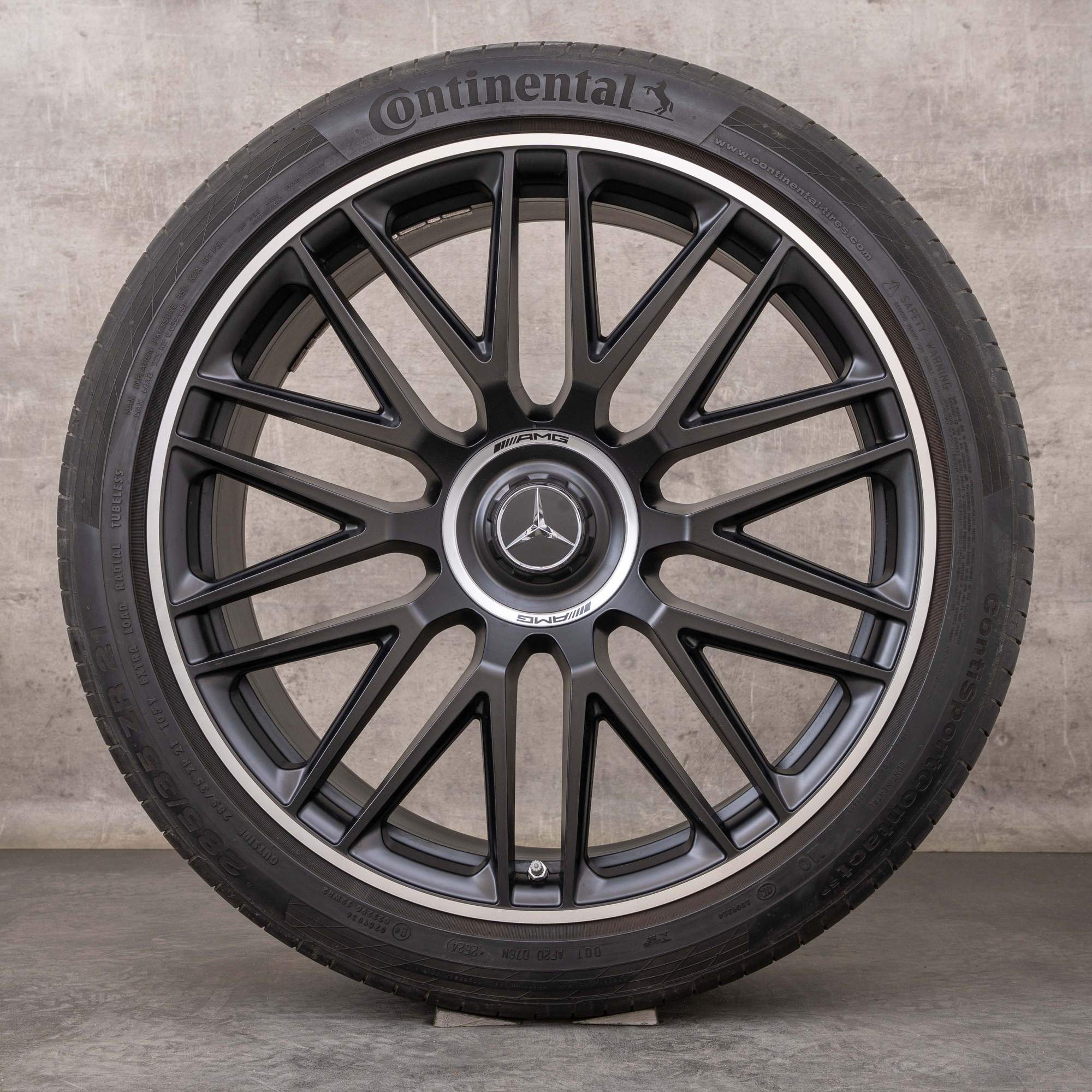Alkuperäiset Mercedes Benz S-sarjan S 63 AMG E Performance vanteet 21 tuuman V223 kesäpyörät A2234012300 A2234012400 musta matta kiillotettu