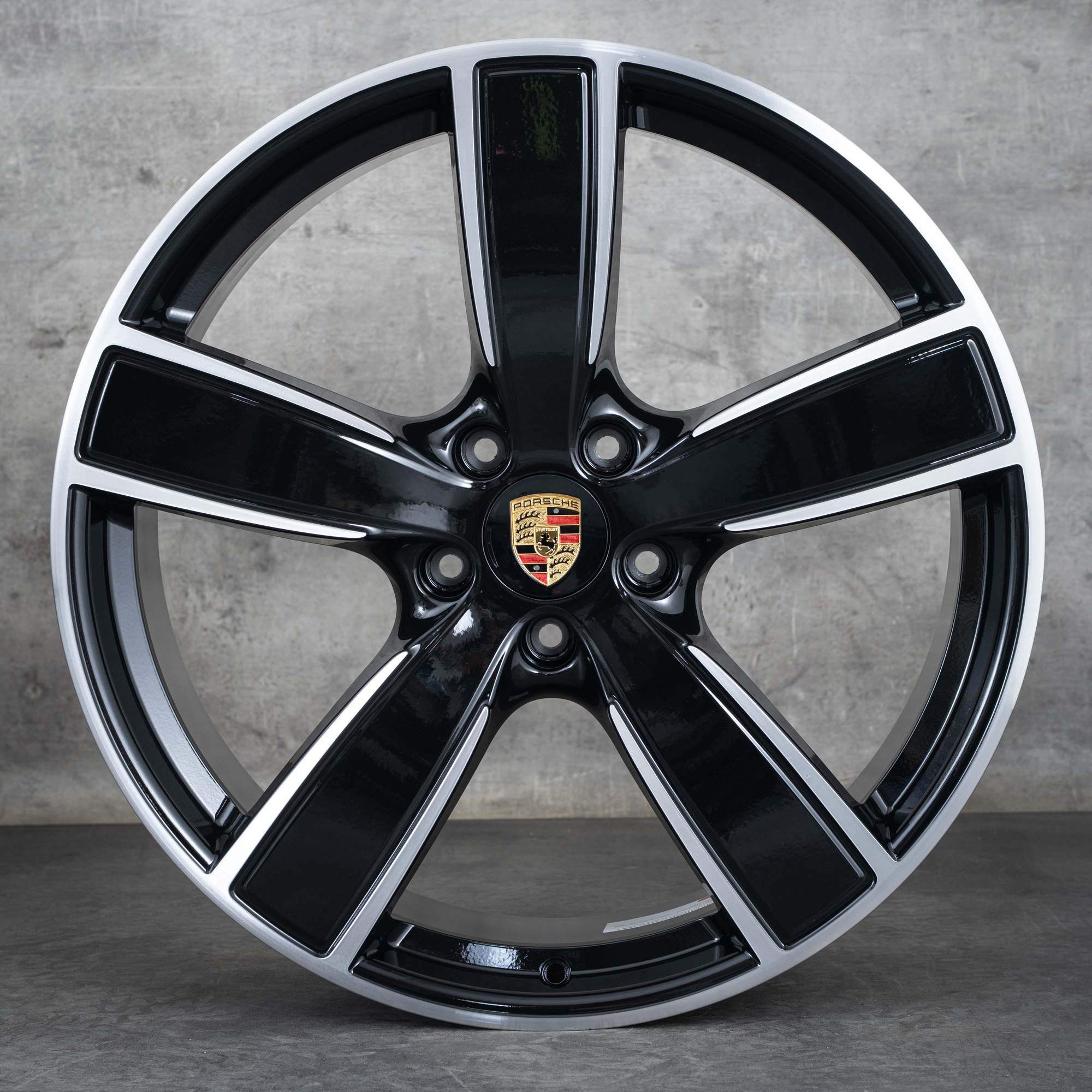 Oryginalne felgi Porsche Cayenne Coupe 9YA 22 cale letnie koła 9Y0601025AP 9Y3601025T czarne polerowane NOWE
