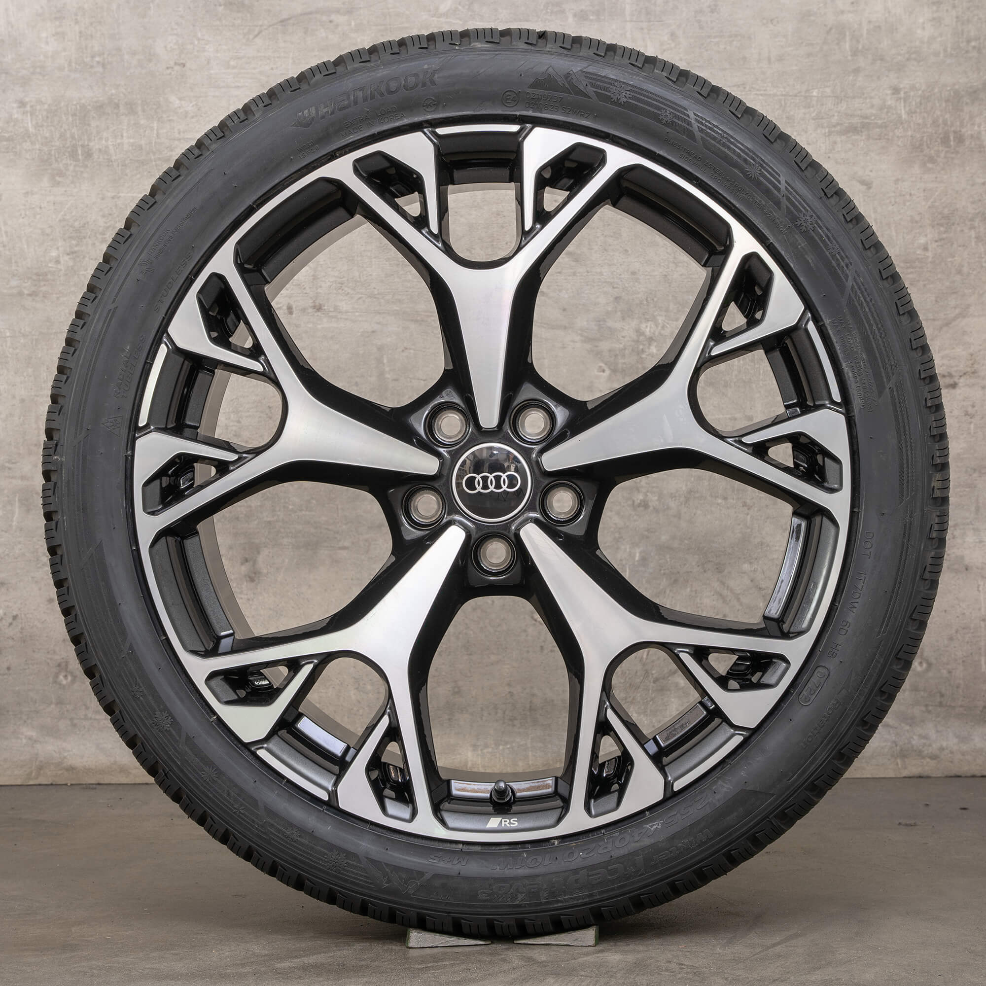 Oryginał Audi A6 S6 koła zimowe 20 cali 4K C8 felgi 4P0601025L czarne polerowane NOWOŚĆ