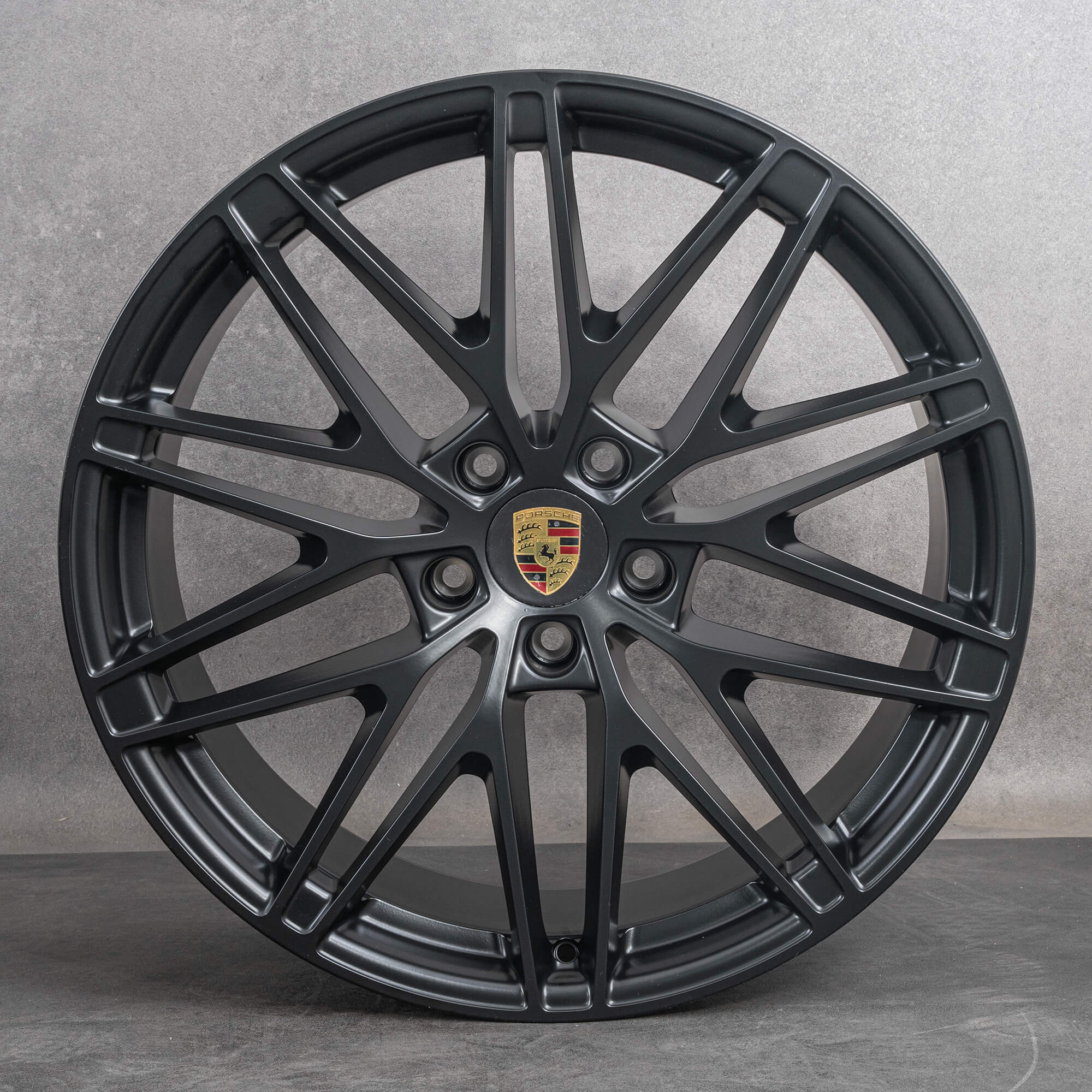 Genuine Porsche 22 pollici cerchi Macan Electric H2 RS Spyder Design nero opaco