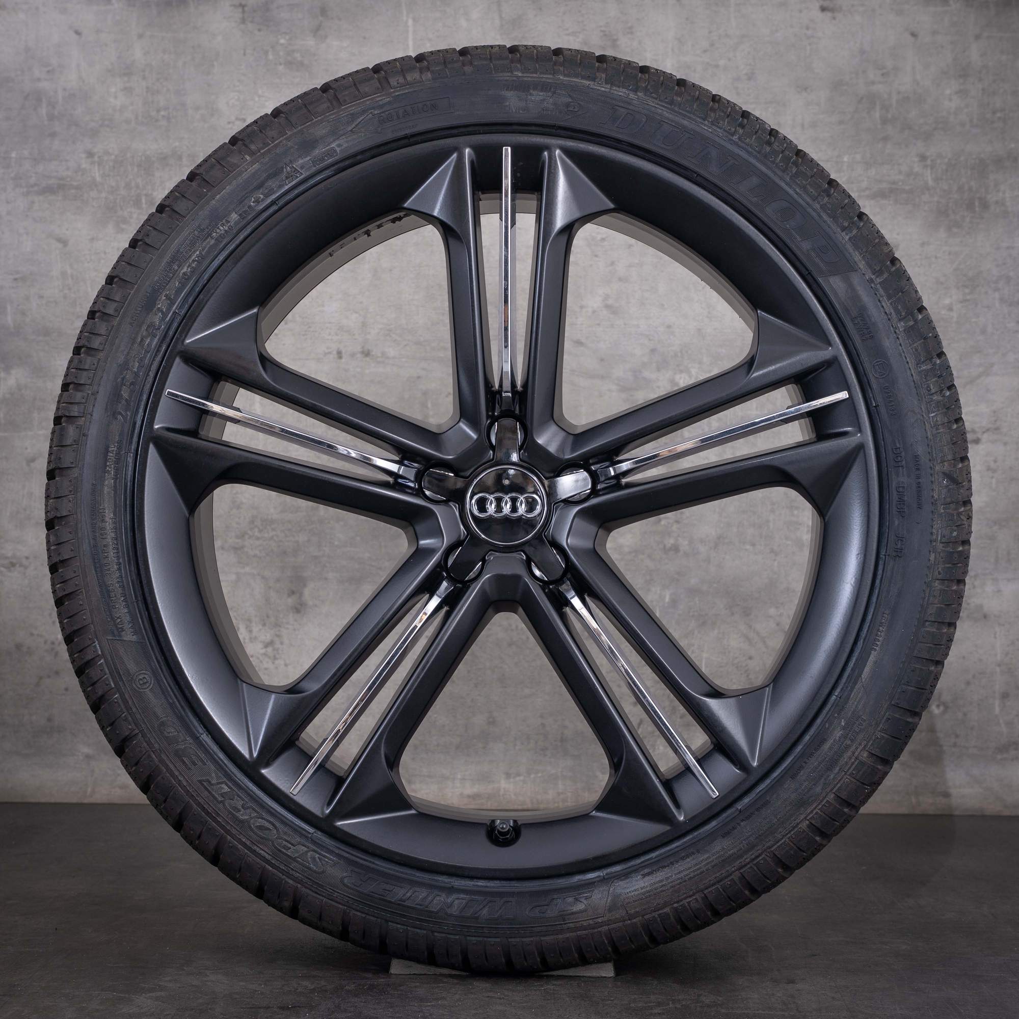 Ruote invernali originali Audi A8 S8 da 21 pollici 4H codice 4H0601025P nero satinato
